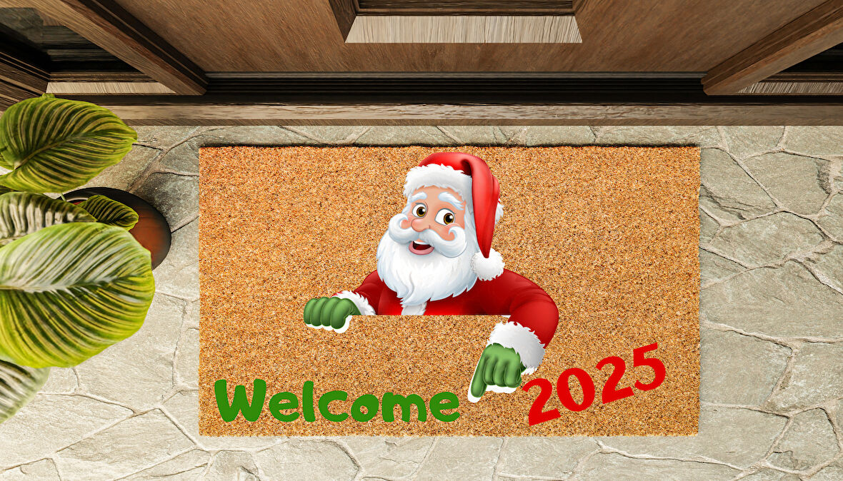 Kapı Önü Paspası Yeni Yıl 2025 Özel Tasarım Koko Model 161