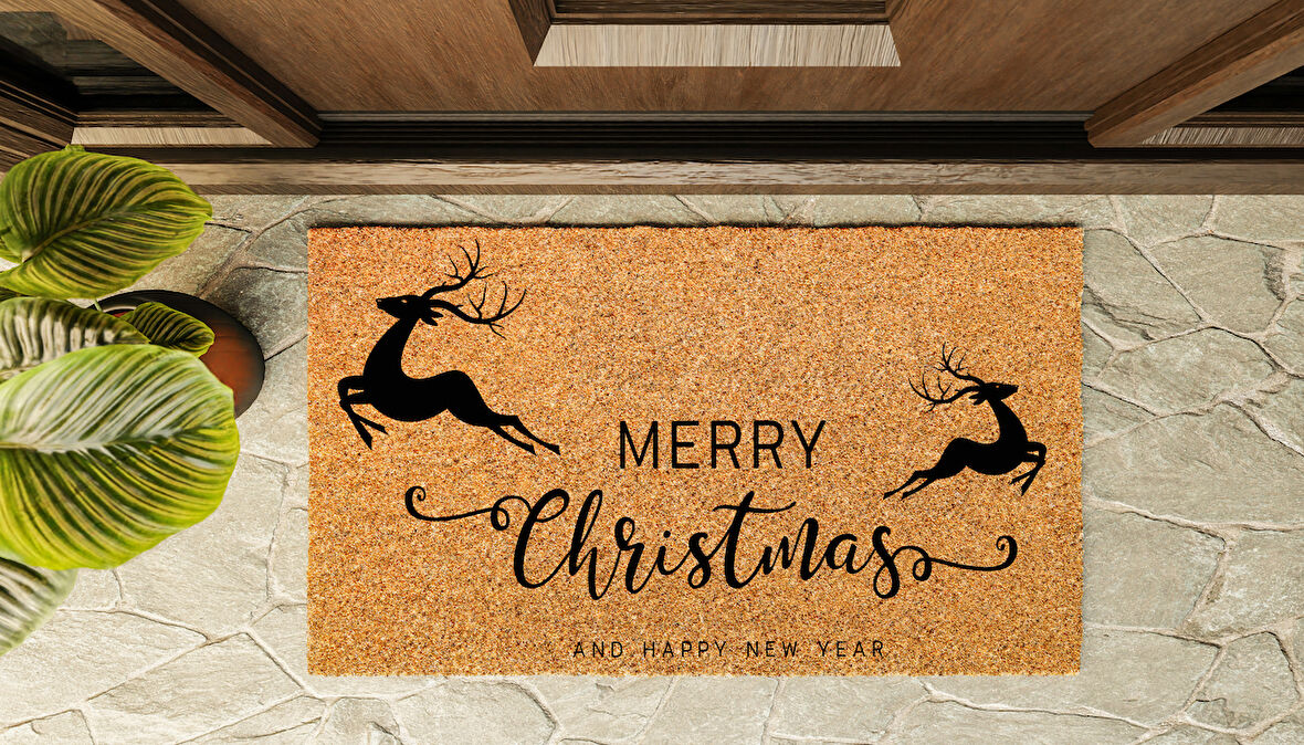 Kapı Önü Paspası Yeni Yıl 2025 Özel Tasarım Koko Model 164