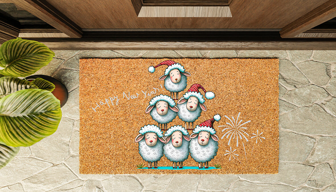 Kapı Önü Paspası Yeni Yıl 2025 Özel Tasarım Koko Model 212