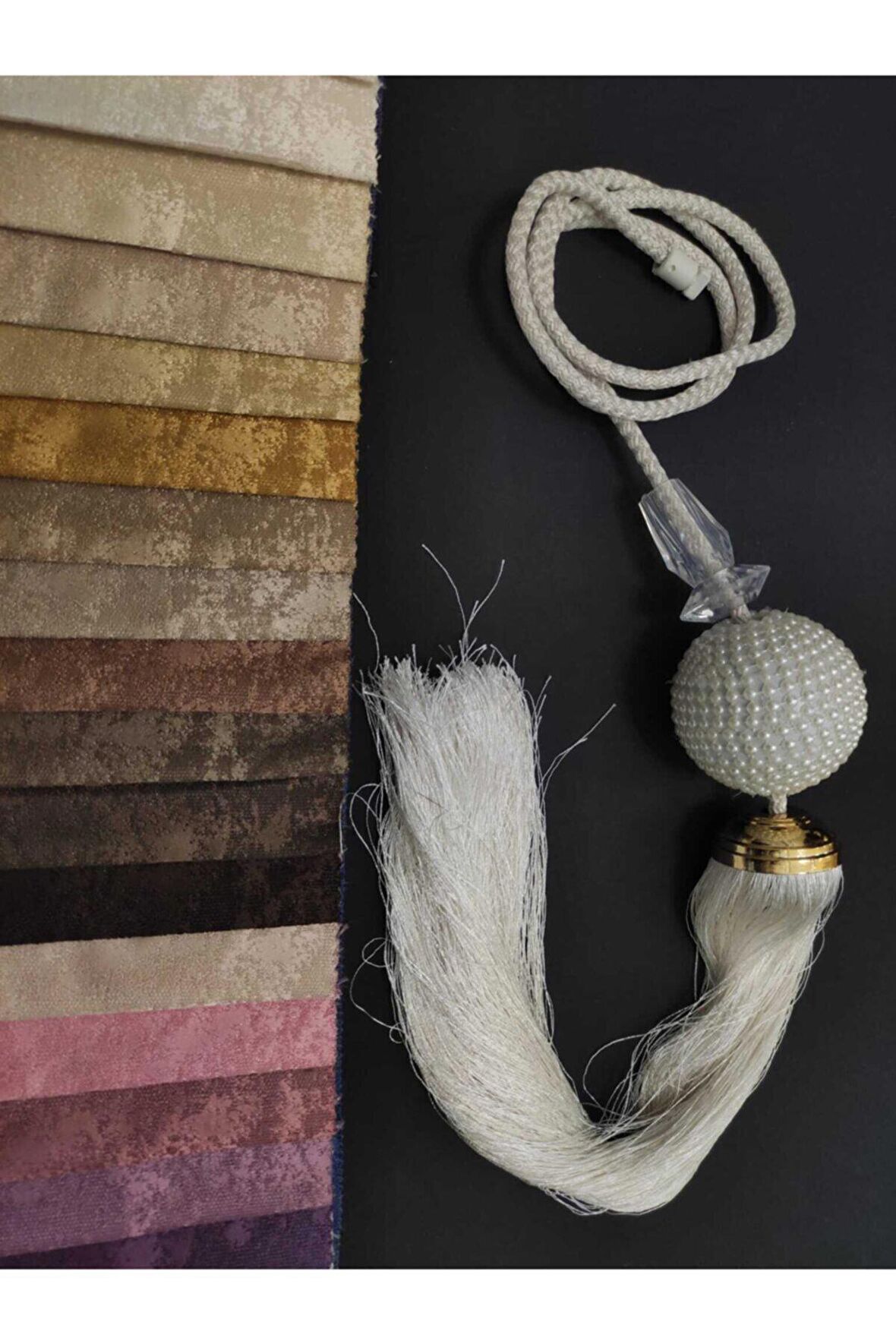 Ege'nin Atölyesinden İnci Sarkıt , Orta Sarkıt , Perde Aksesuarı , İtalyan Dizayn