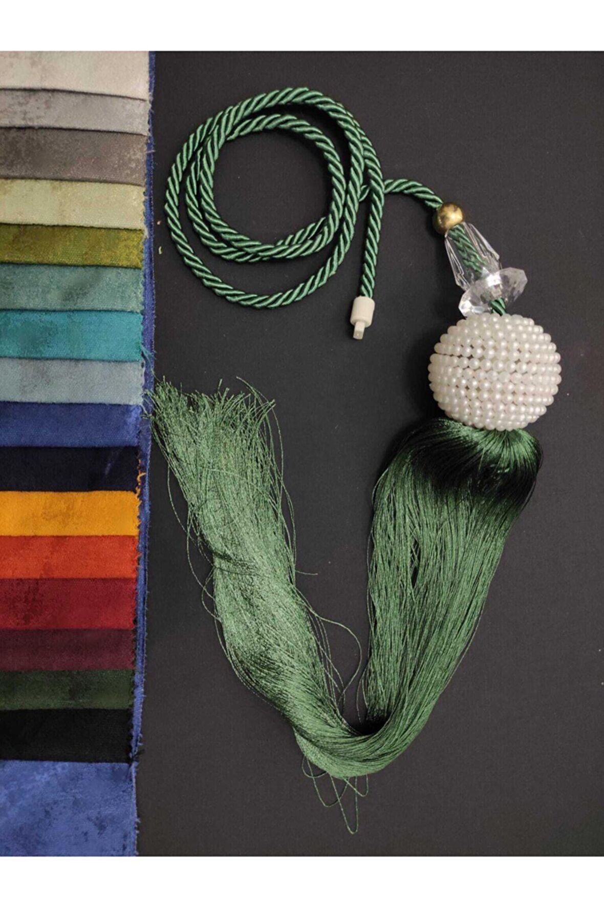 Ege'nin Atölyesinden İnci Sarkıt, Orta Sarkıt, Perde Aksesuarı, İtalyan Dizayn