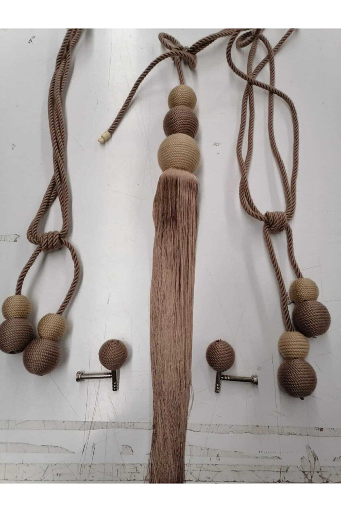 Ege’nin Atölyesinden Yan Bağlama , Broçöl , Perde Aksesuarı , 3 Adet 13 Top