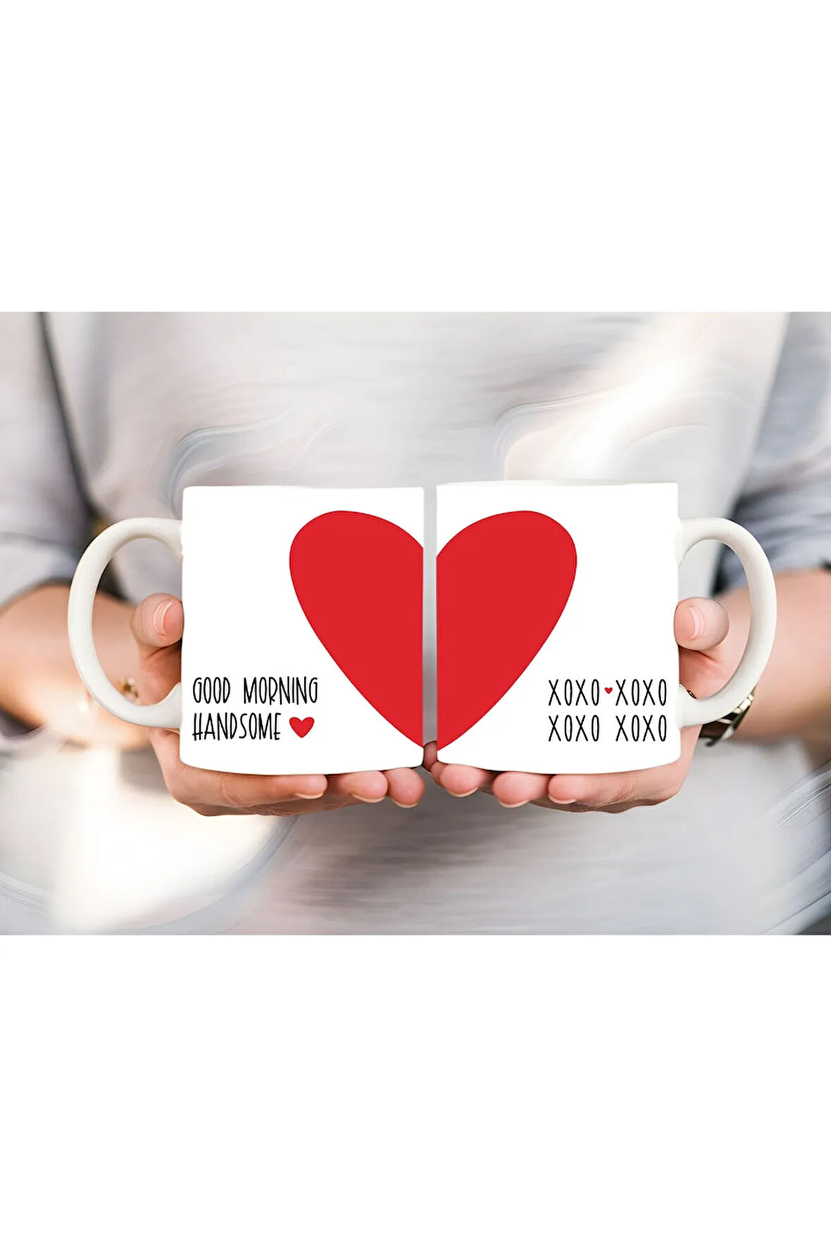 Kalp ve Mottolu Tam Boy 3 Boyutlu Tasarım Seramik Kupa Mug - Hediyelik Kupa