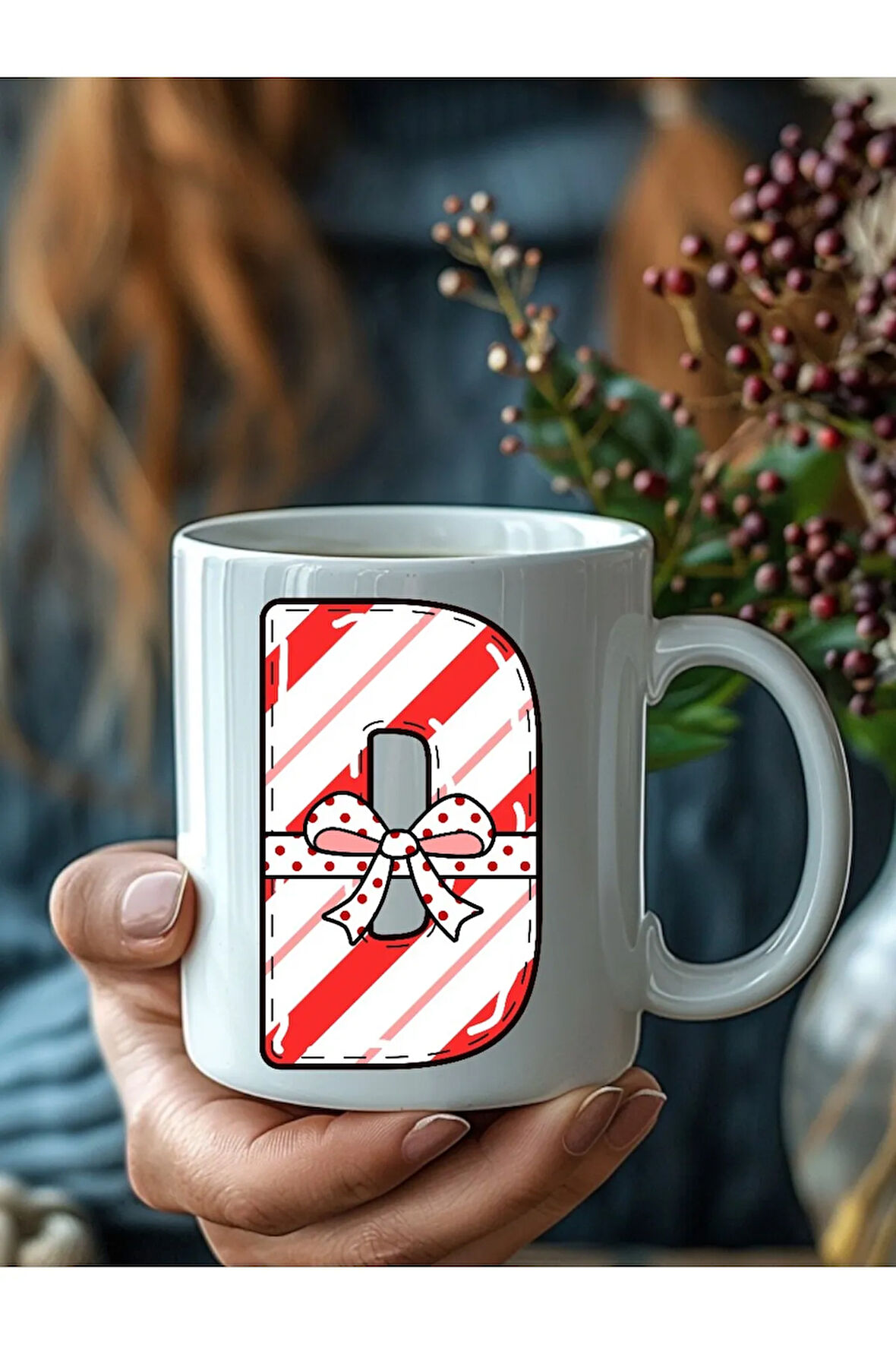 Harf Hediye Paketi Şeklinde Kişiye Özel 3 Boyutlu Tasarım Seramik Kupa Mug