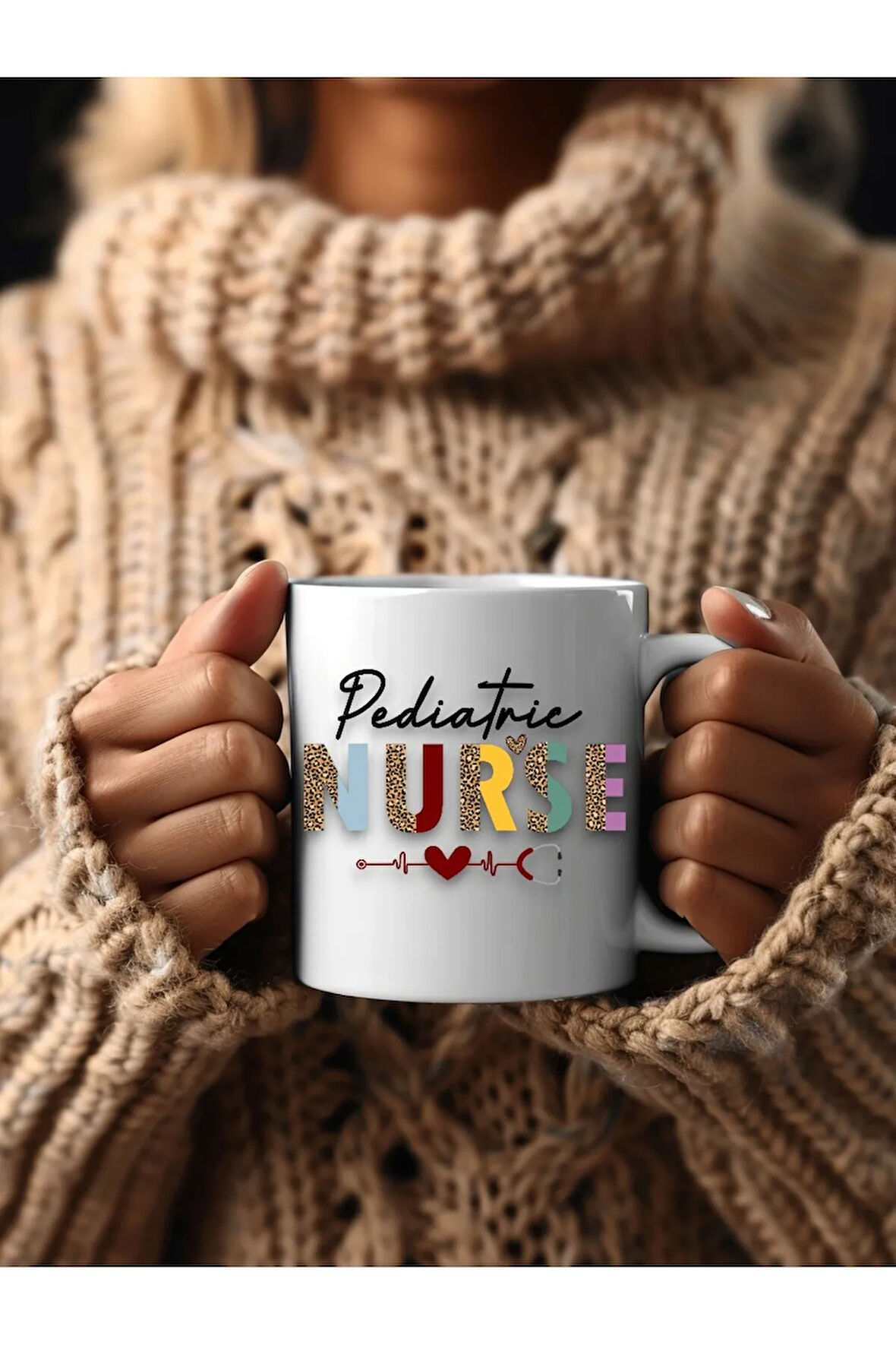 Hemşire Temalı Özel Tasarım Seramik Kupa Mug - Hediyelik Kupa Bardak - Nurse