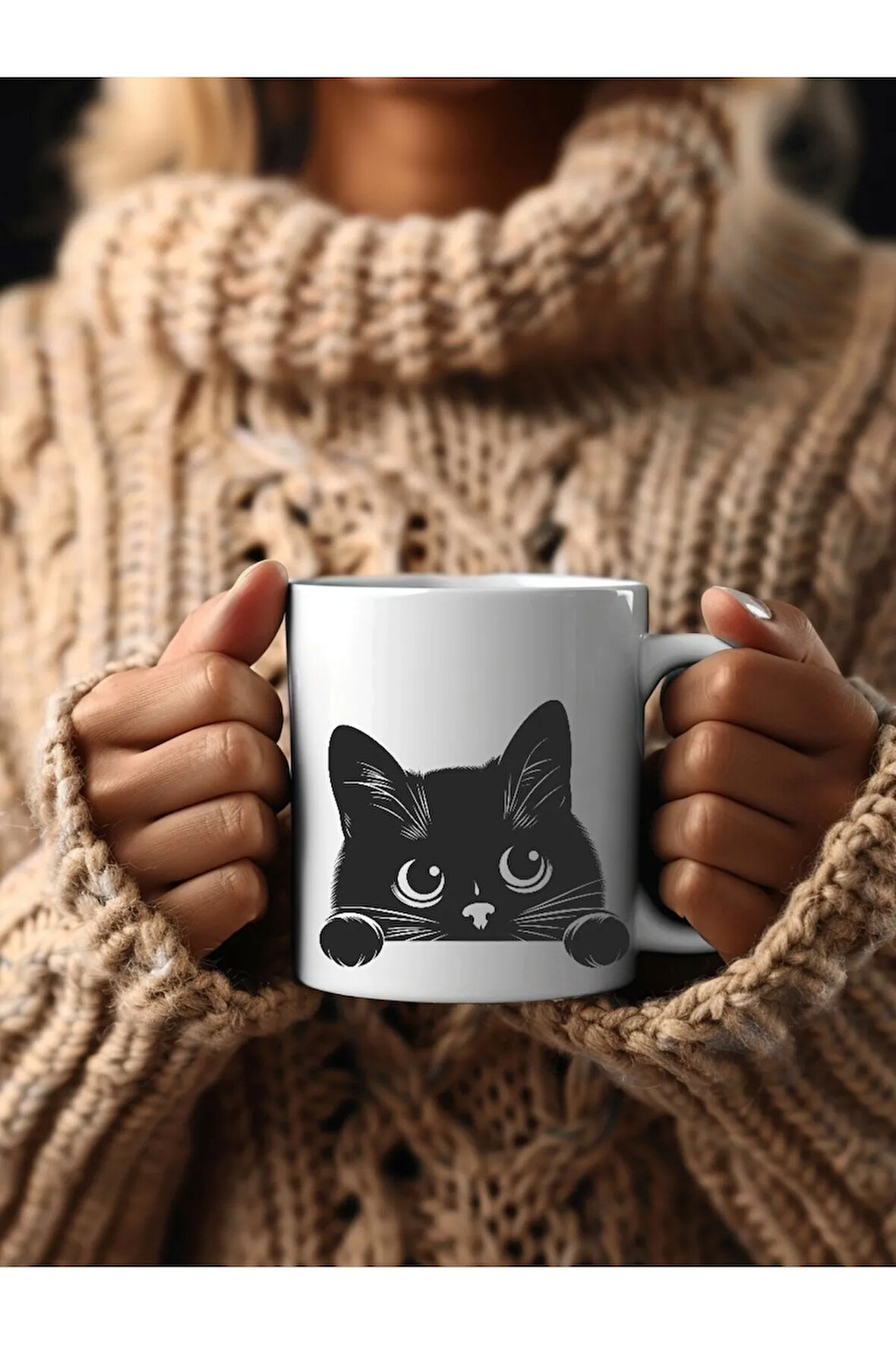 Kedi Görselli Özel Tasarım Seramik Kupa Mug - Hediyelik Kupa Bardak