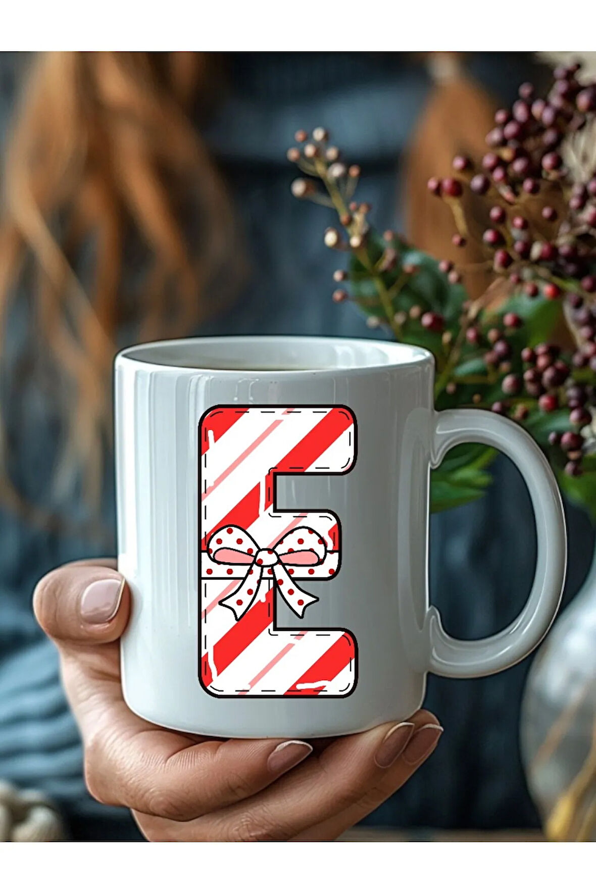 Harf Hediye Paketi Şeklinde Kişiye Özel 3 Boyutlu Tasarım Seramik Kupa Mug - Hediyelik Kupa Bardak