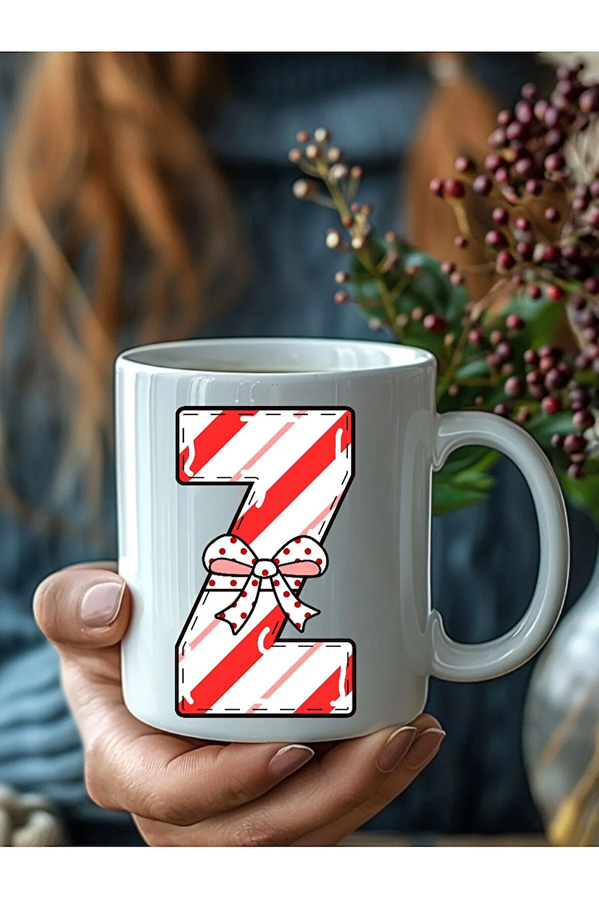 Harf Hediye Paketi Şeklinde Kişiye Özel 3 Boyutlu Tasarım Seramik Kupa Mug - Hediyelik Kupa Bardak