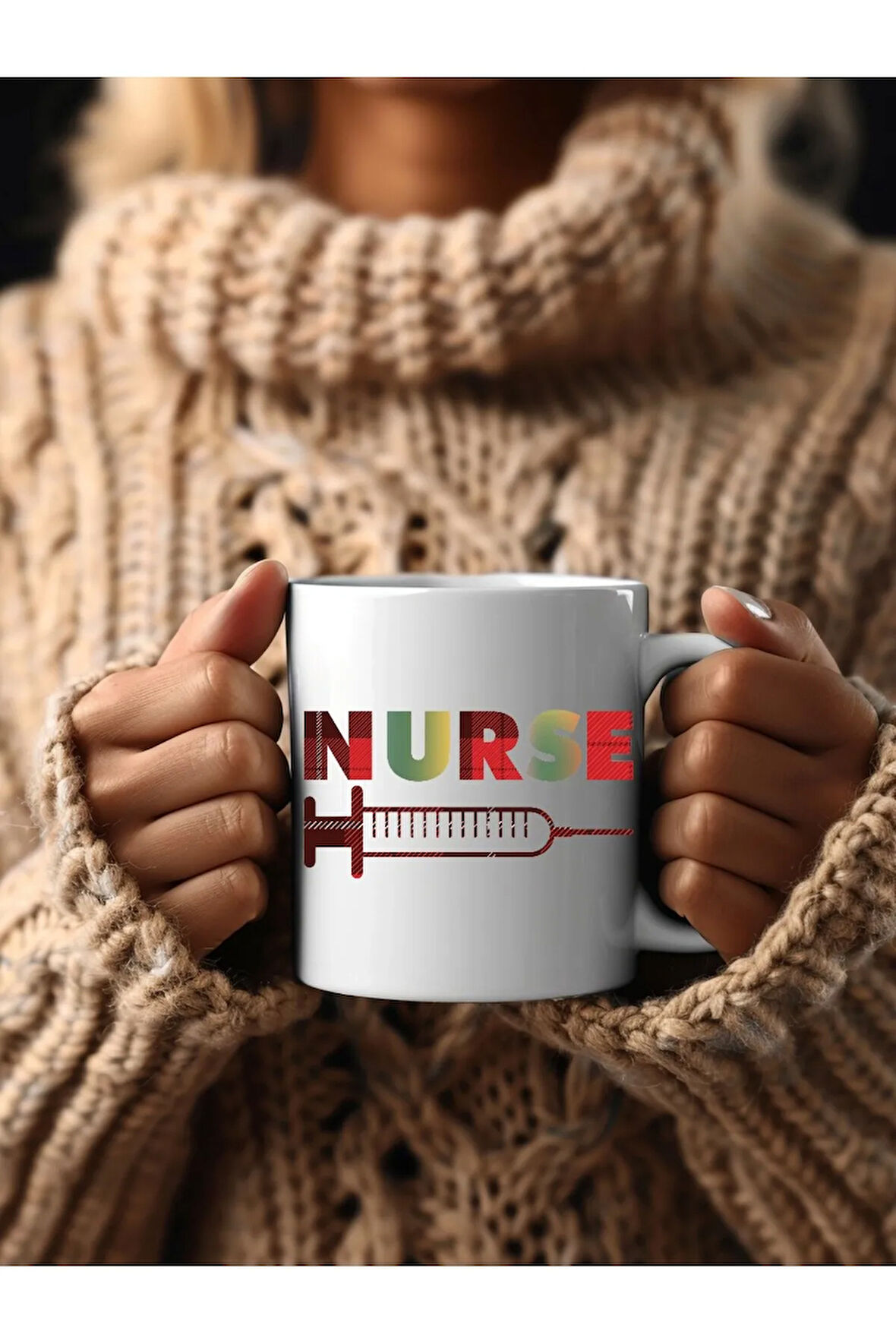 Hemşire Temalı Özel Tasarım Seramik Kupa Mug - Hediyelik Kupa Bardak - Nurse
