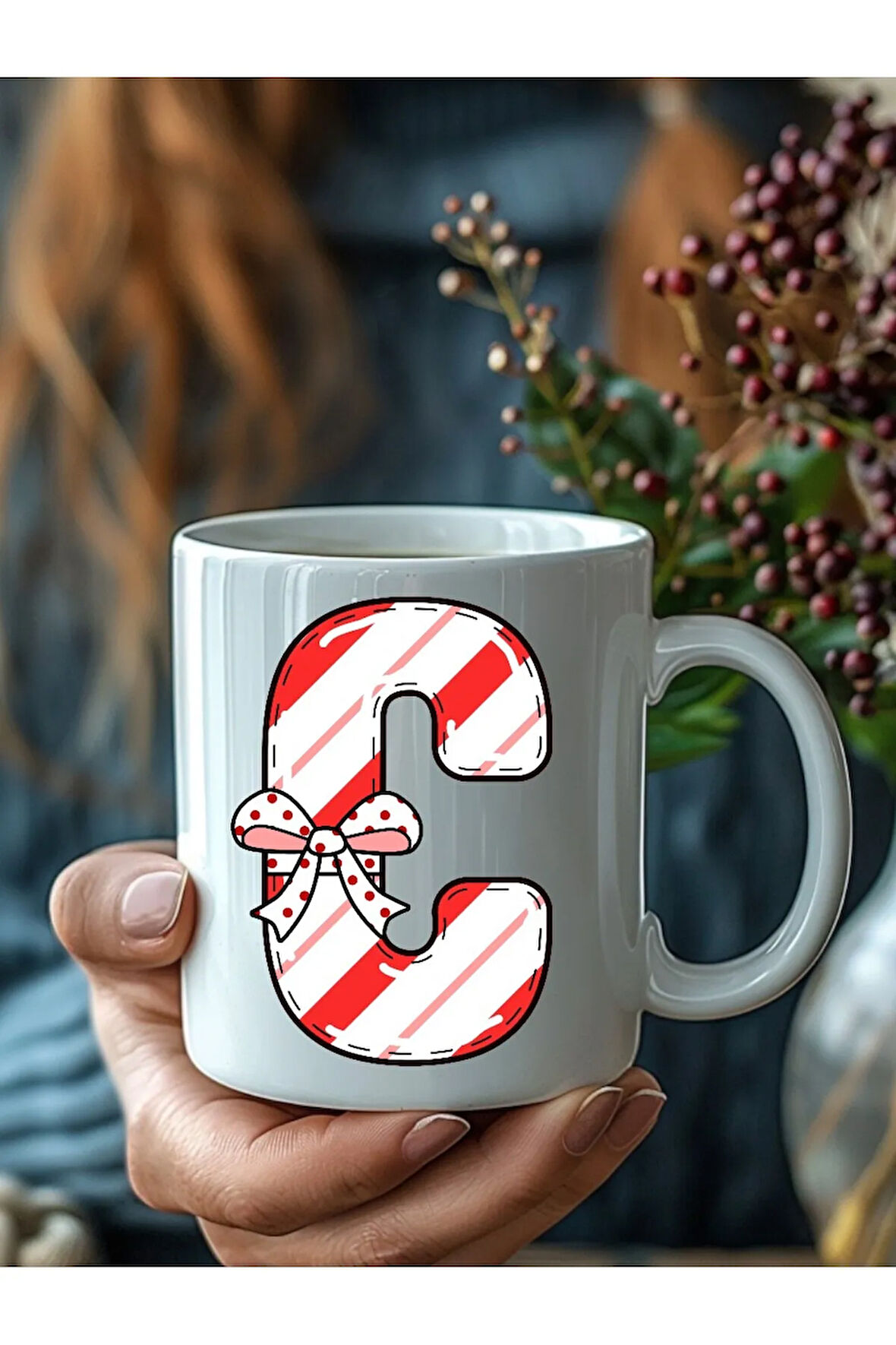 Harf Hediye Paketi Şeklinde Kişiye Özel 3 Boyutlu Tasarım Seramik Kupa Mug - Hediyelik Kupa Bardak