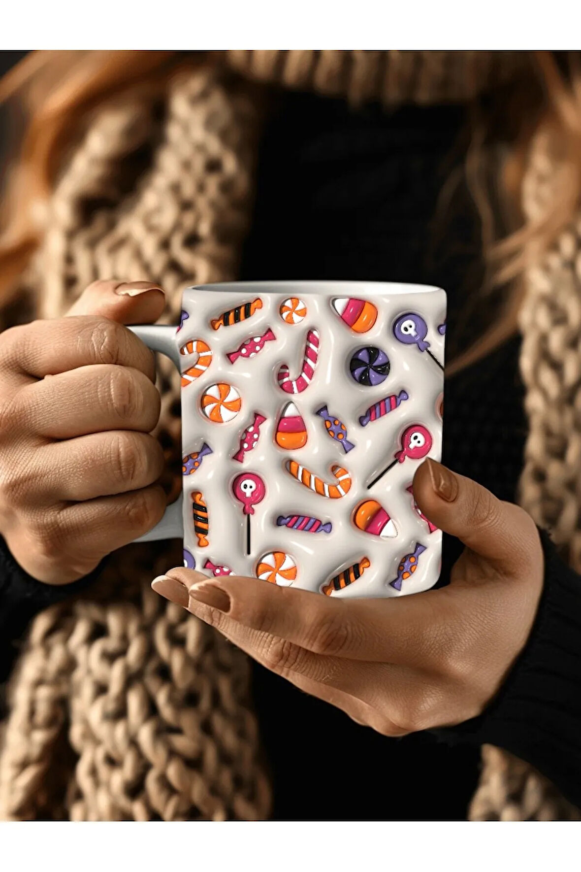 Meyve Baskılı 3D Tasarım Seramik Kupa Mug - Hediyelik Kupa Bardak - Meyve Çeşitleri