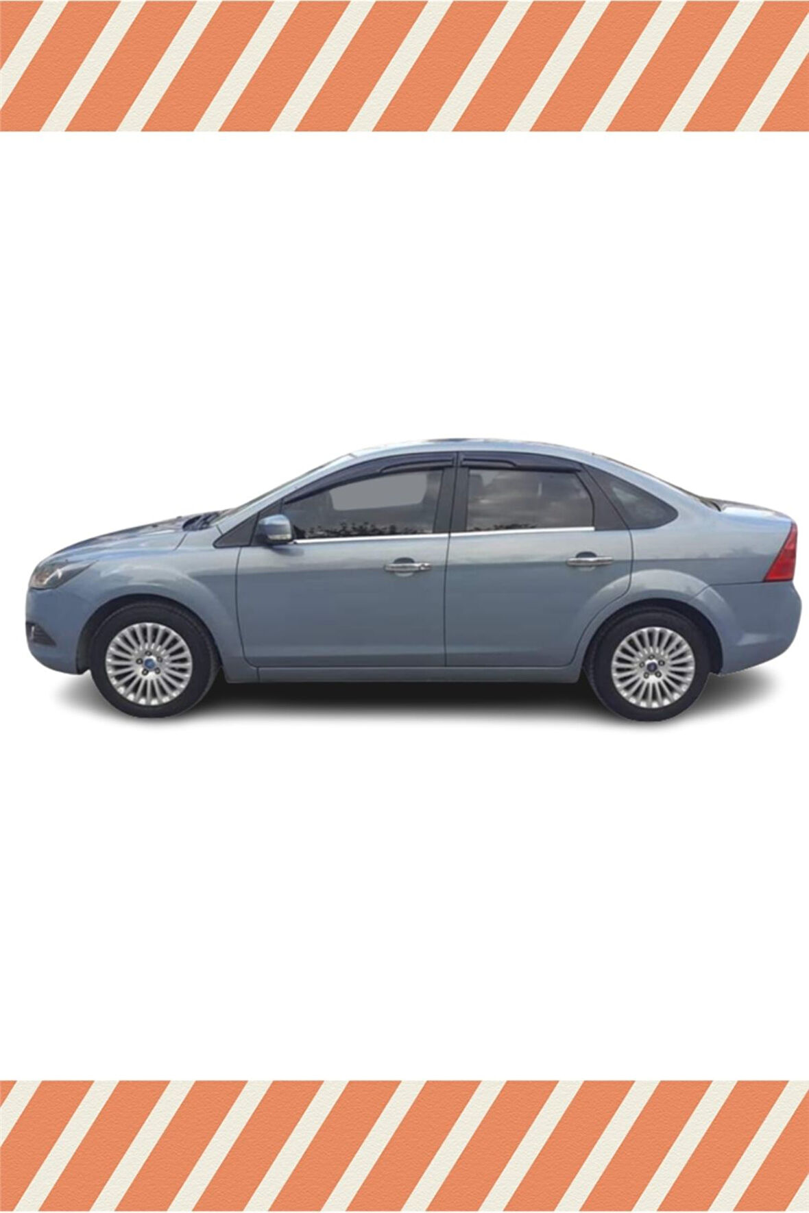 Ford Focus 2 Sedan 2005-2011 Modellerine Uyumlu Özel 4'Lü Mügen Tip Cam Rüzgarlığı