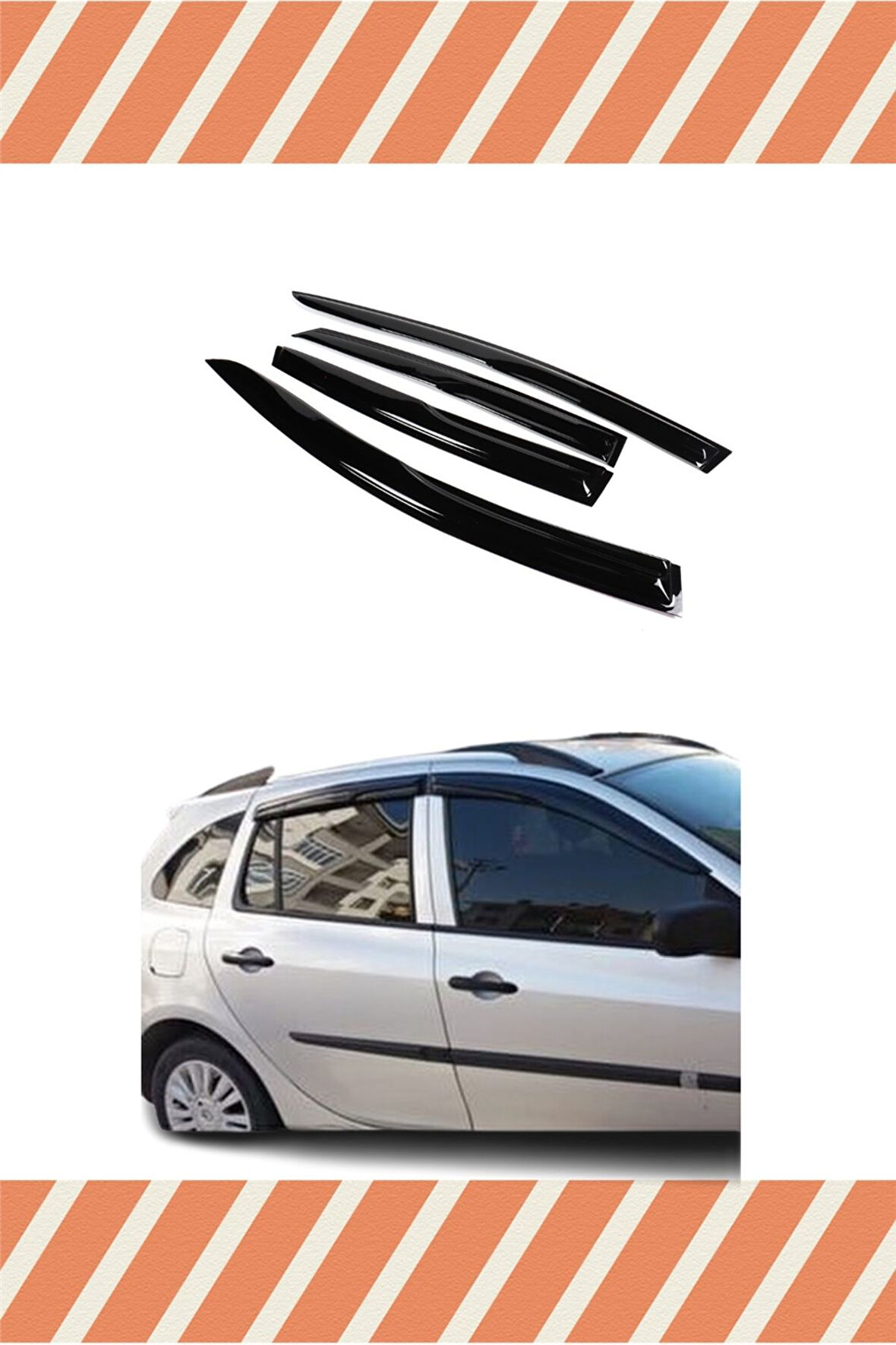 Fiat Marea Hb Tüm Modellerine Uyumlu Özel 4'Lü Mügen Tip Cam Rüzgarlığı