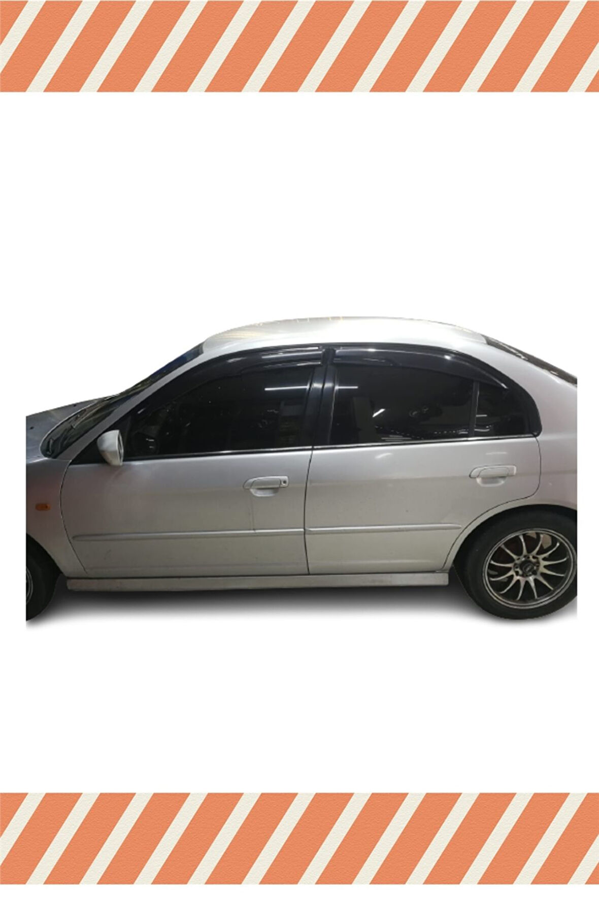 Honda Civic Sedan 2001-2007 Modellerine Uyumlu Özel 4'Lü Mügen Tip Cam Rüzgarlığı