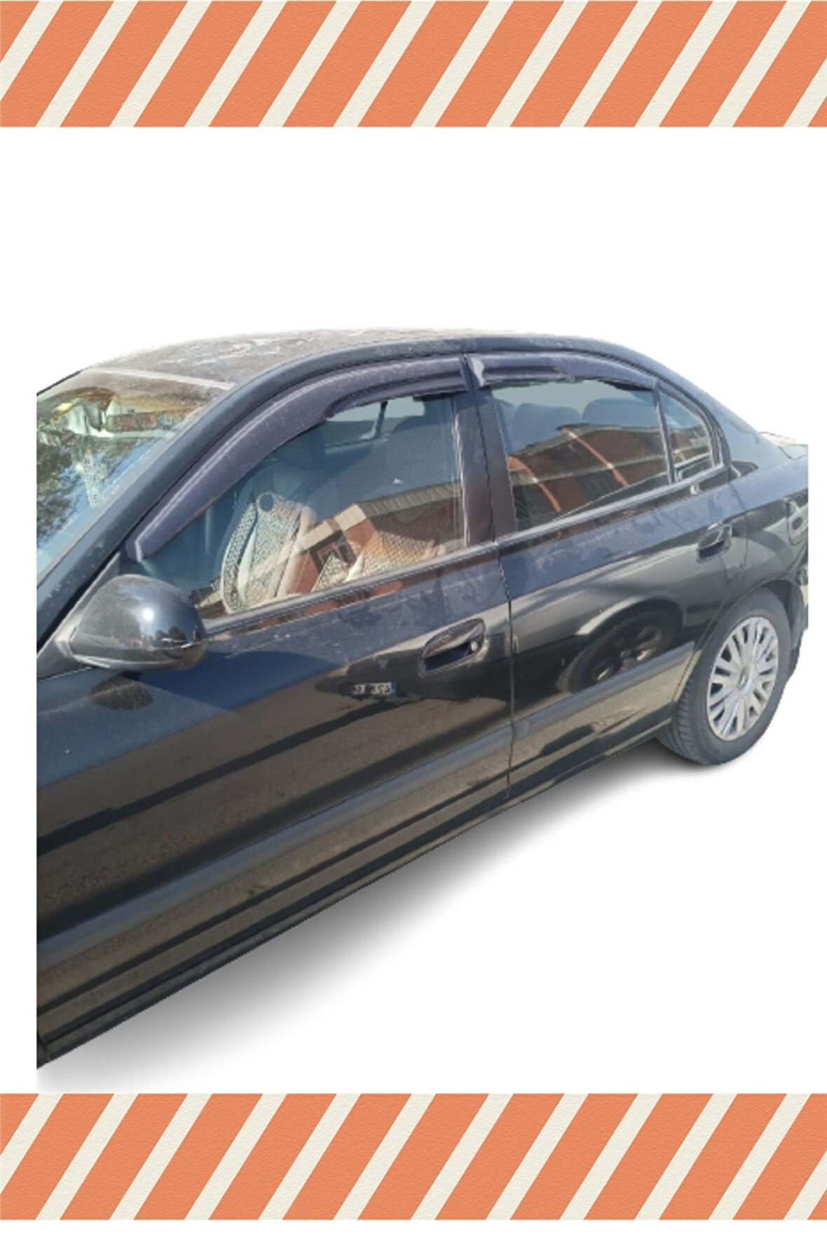 Hyundai Elantra 2002-2007 Modellerine Uyumlu Özel 4'Lü Mügen Tip Cam Rüzgarlığı