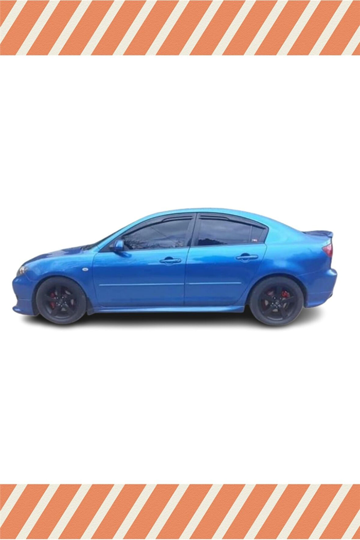 Mazda 3 Sedan 2009-2014 Modellerine Uyumlu Özel 4'Lü Mügen Tip Cam Rüzgarlığı