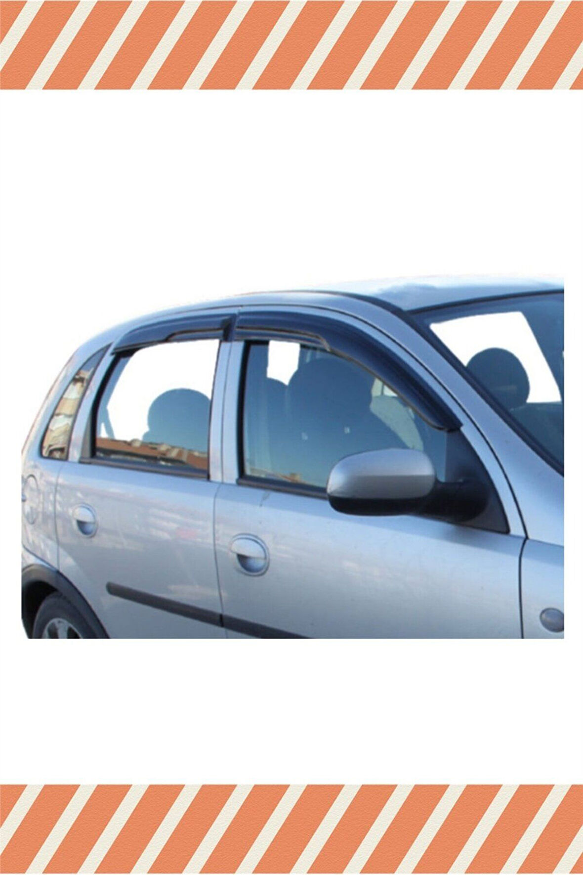 Opel Corsa C 2000-2006 Modellerine Uyumlu Özel 4'Lü Mügen Tip Cam Rüzgarlığı