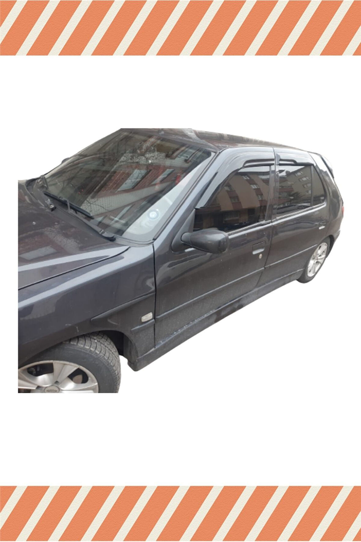Peugeot 306 Hb Tüm Modellerine Uyumlu Özel 4'Lü Mügen Tip Cam Rüzgarlığı