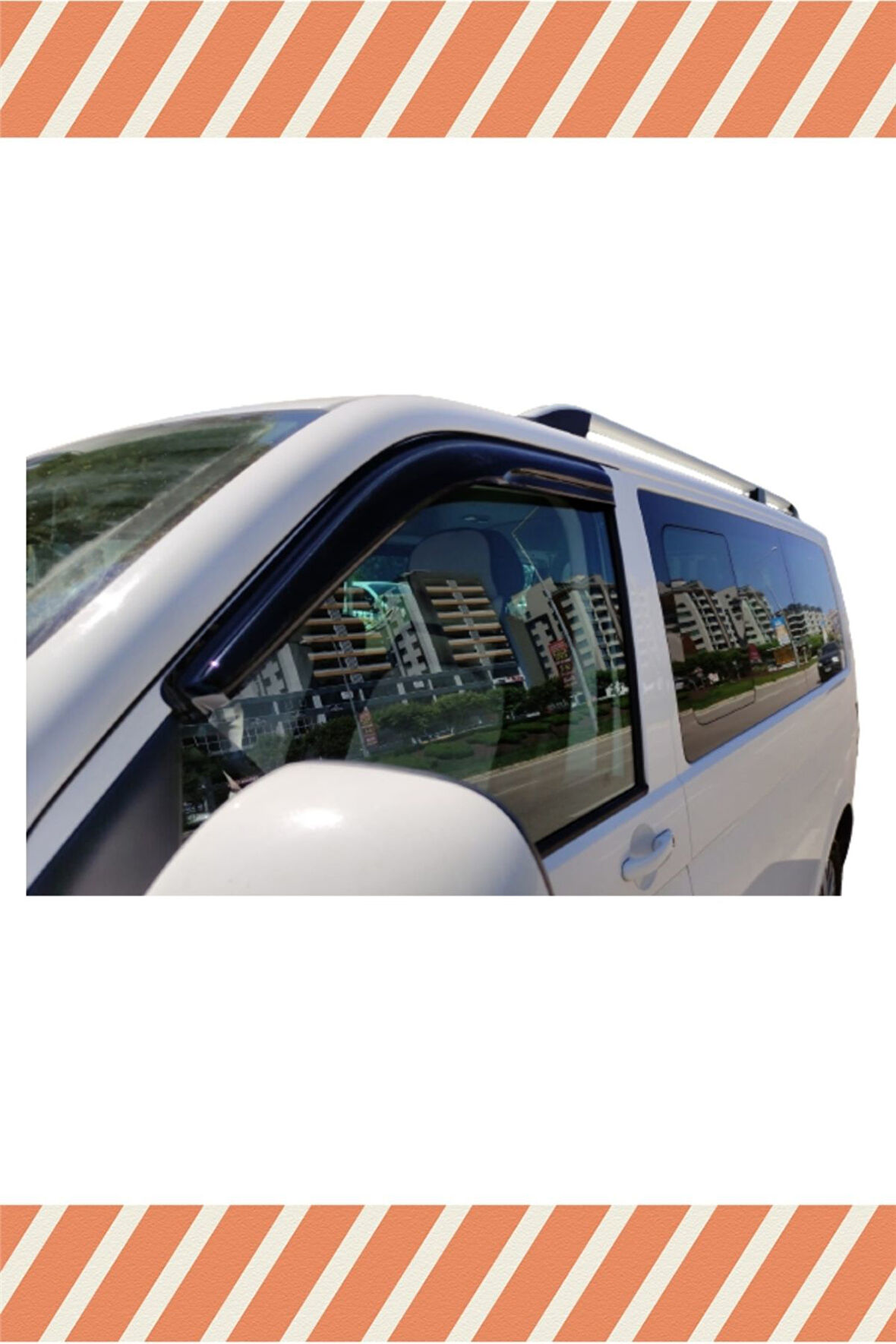 Volkswagen Transporter T-5 2004-2014 Modellerine Uyumlu Özel 2'Li Mügen Tip Cam Rüzgarlığı