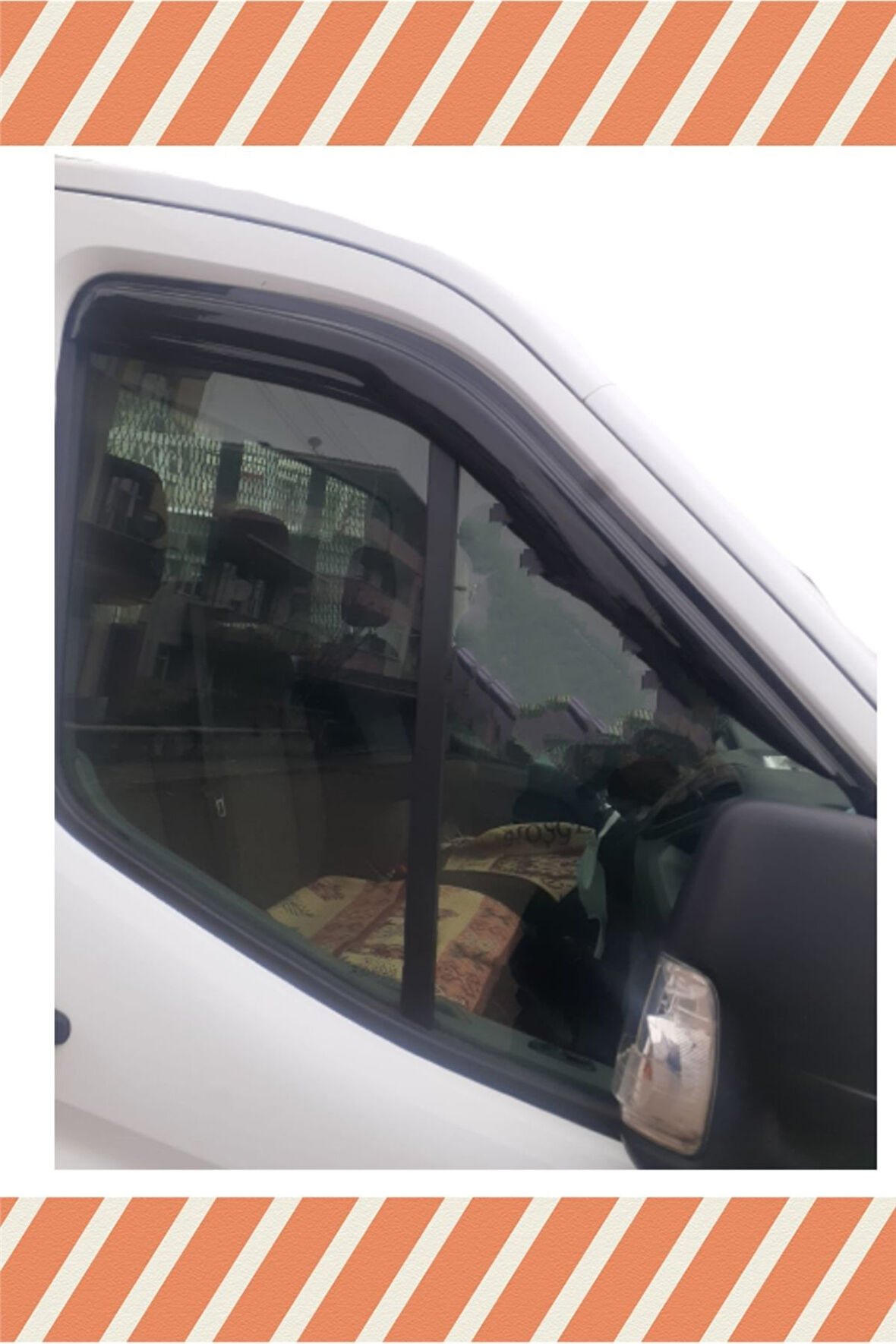 Ford Transit Minübüs 2014 -2022 Modellerine Uyumlu Özel 2'Li Mügen Tip Cam Rüzgarlığı