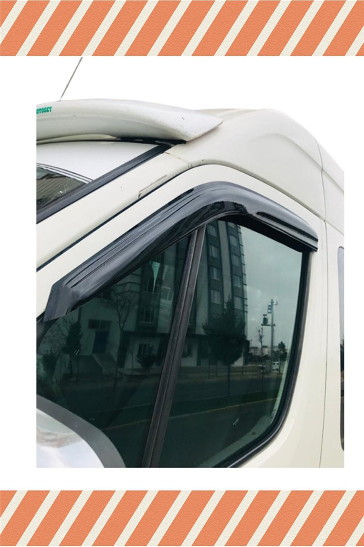 Volkswagen Crafter 2007-2019 Modellerine Uyumlu Özel 2'Li Mügen Tip Cam Rüzgarlığı