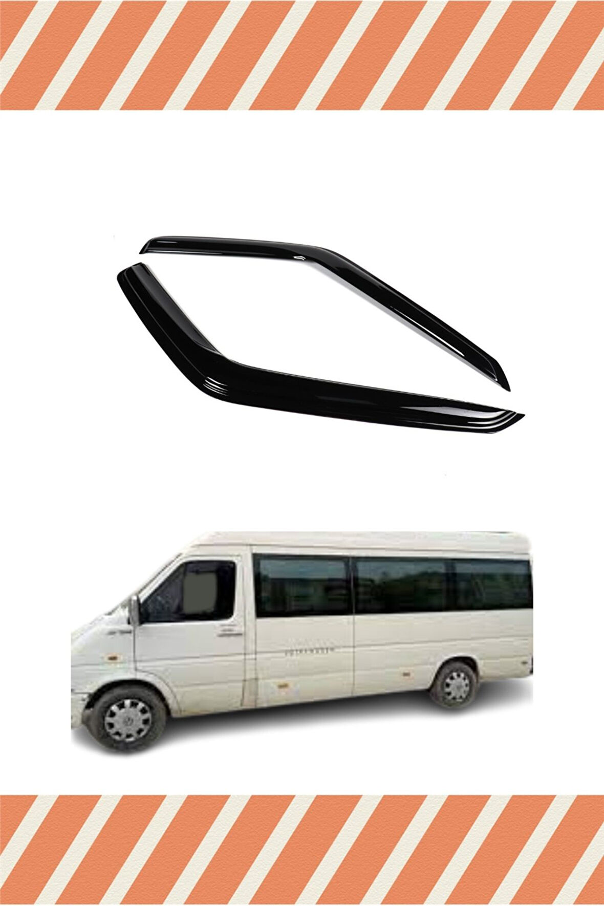 Volkswagen Volt 1999-2007 Modellerine Uyumlu Özel 2'Li Mügen Tip Cam Rüzgarlığı