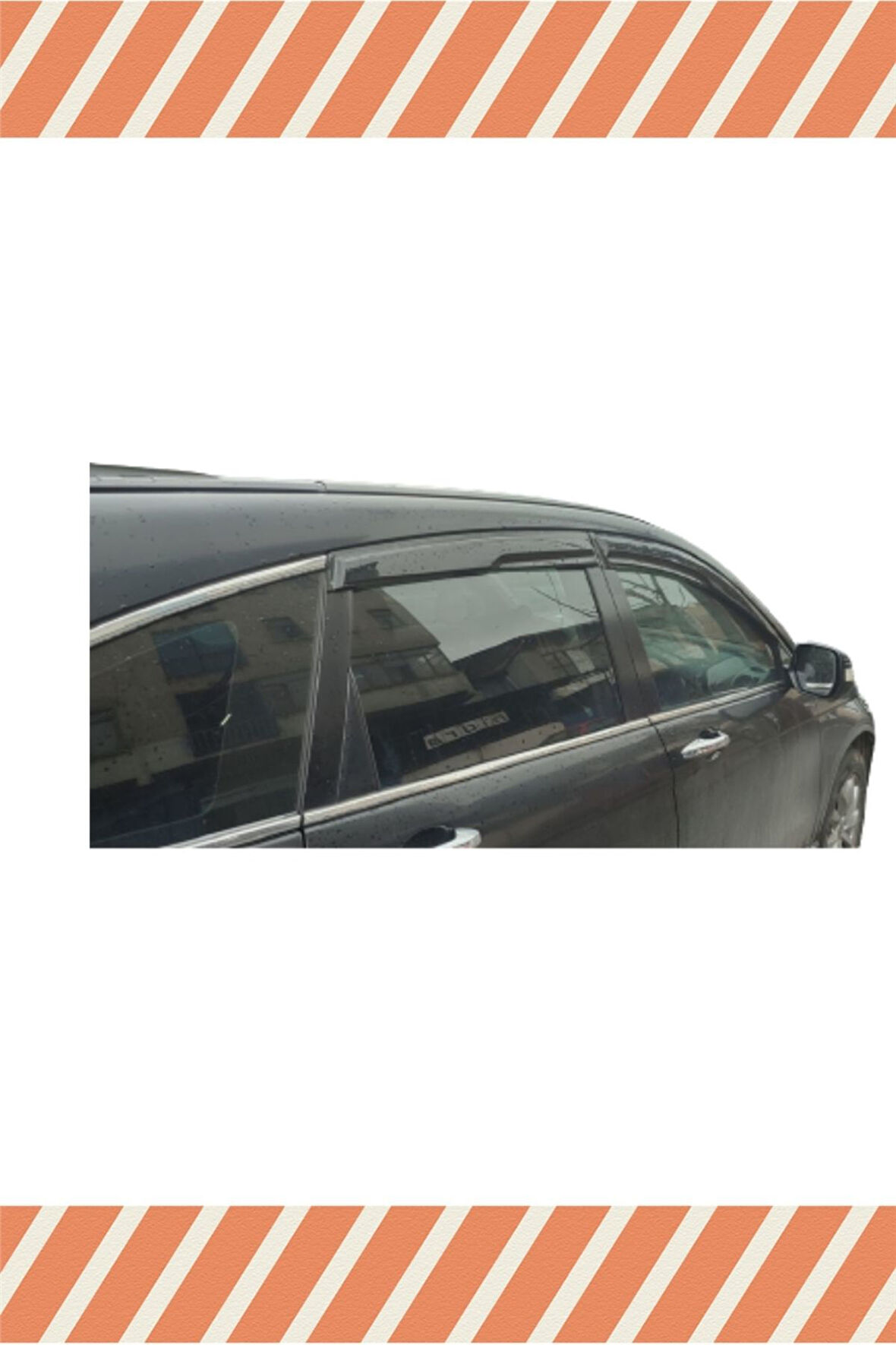 Honda Cr-V 2007-2012 Modellerine Uyumlu Özel 4'Lü Mügen Tip Cam Rüzgarlığı