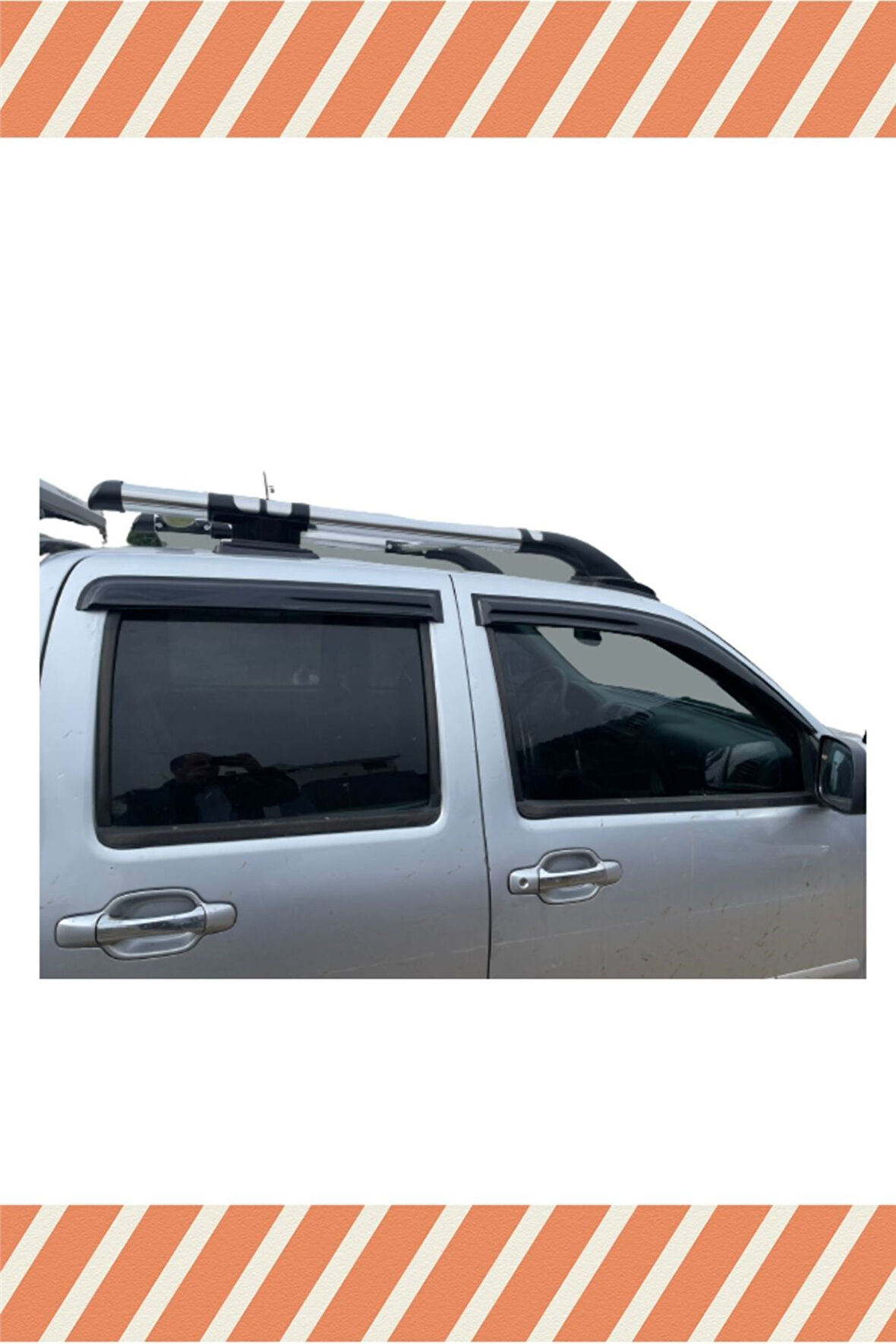 Isuzu D-Max 2004-2012 Modellerine Uyumlu Özel 4'Lü Mügen Tip Cam Rüzgarlığı