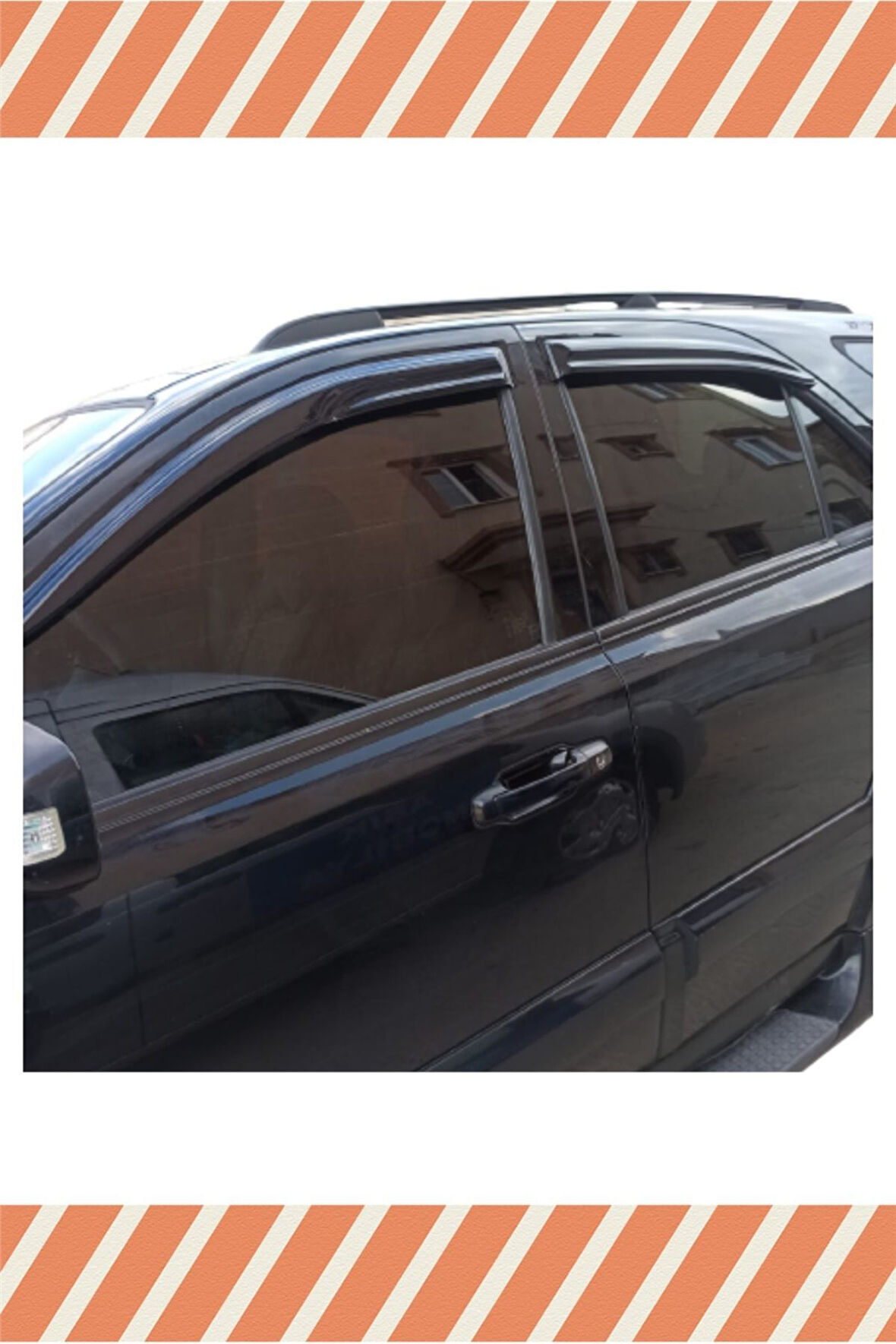 Kia Sorento 2002-2010 Modellerine Uyumlu Özel 4'Lü Mügen Tip Cam Rüzgarlığı