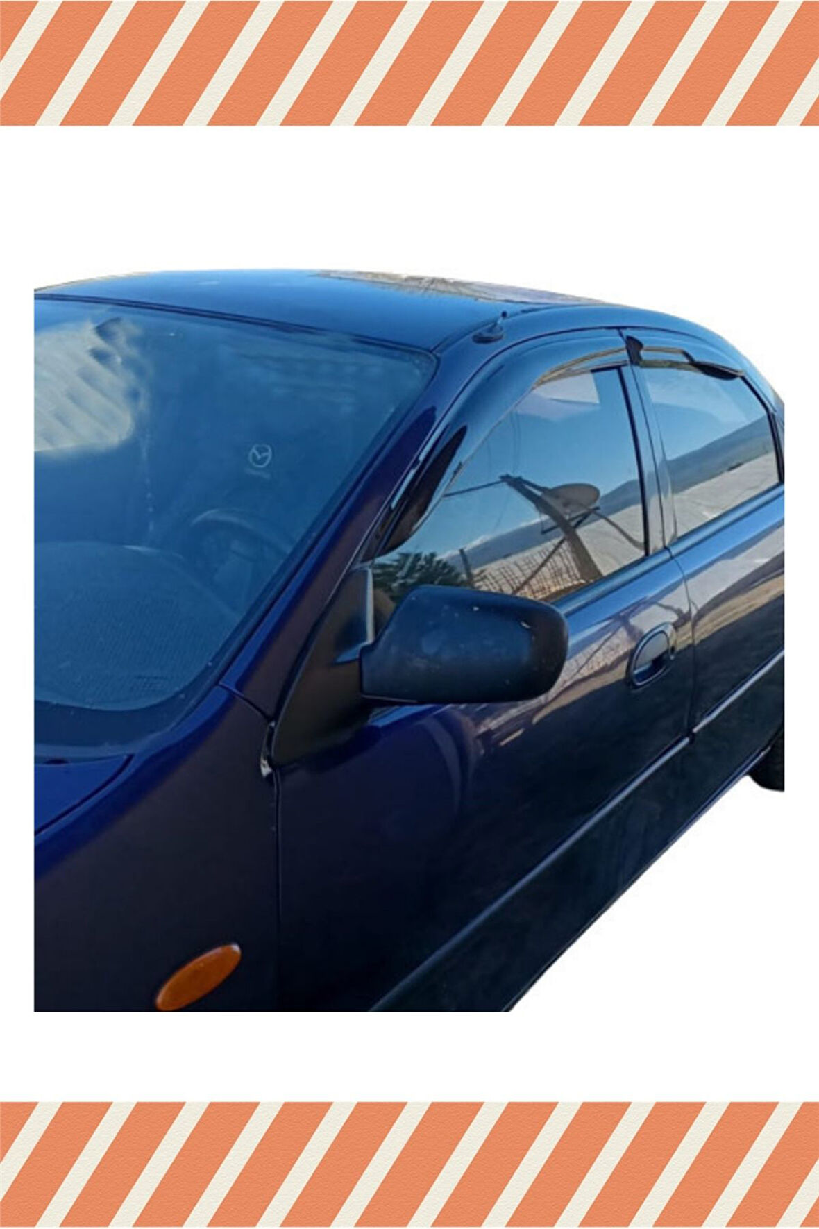 Mazda 323 Familia 1996-1999 Modellerine Uyumlu Özel 4'Lü Mügen Tip Cam Rüzgarlığı