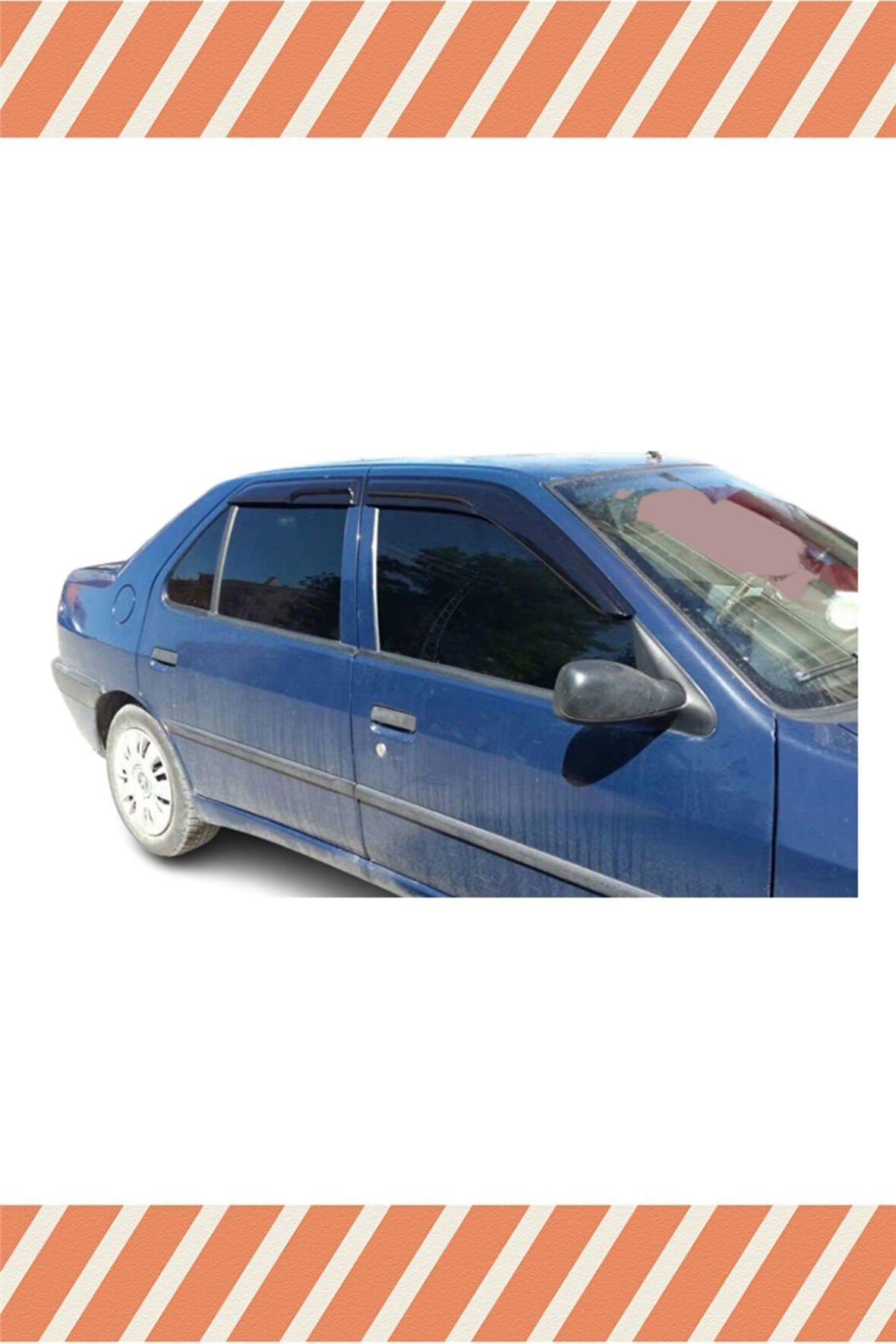 Peugeot 306 Sedan Tüm Modellerine Uyumlu Özel 4'Lü Mügen Tip Cam Rüzgarlığı