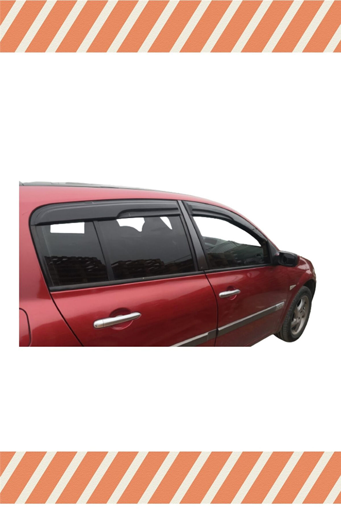 Renault Megane 2 Hb 2004-2010 Modellerine Uyumlu Özel 4'Lü Mügen Tip Cam Rüzgarlığı