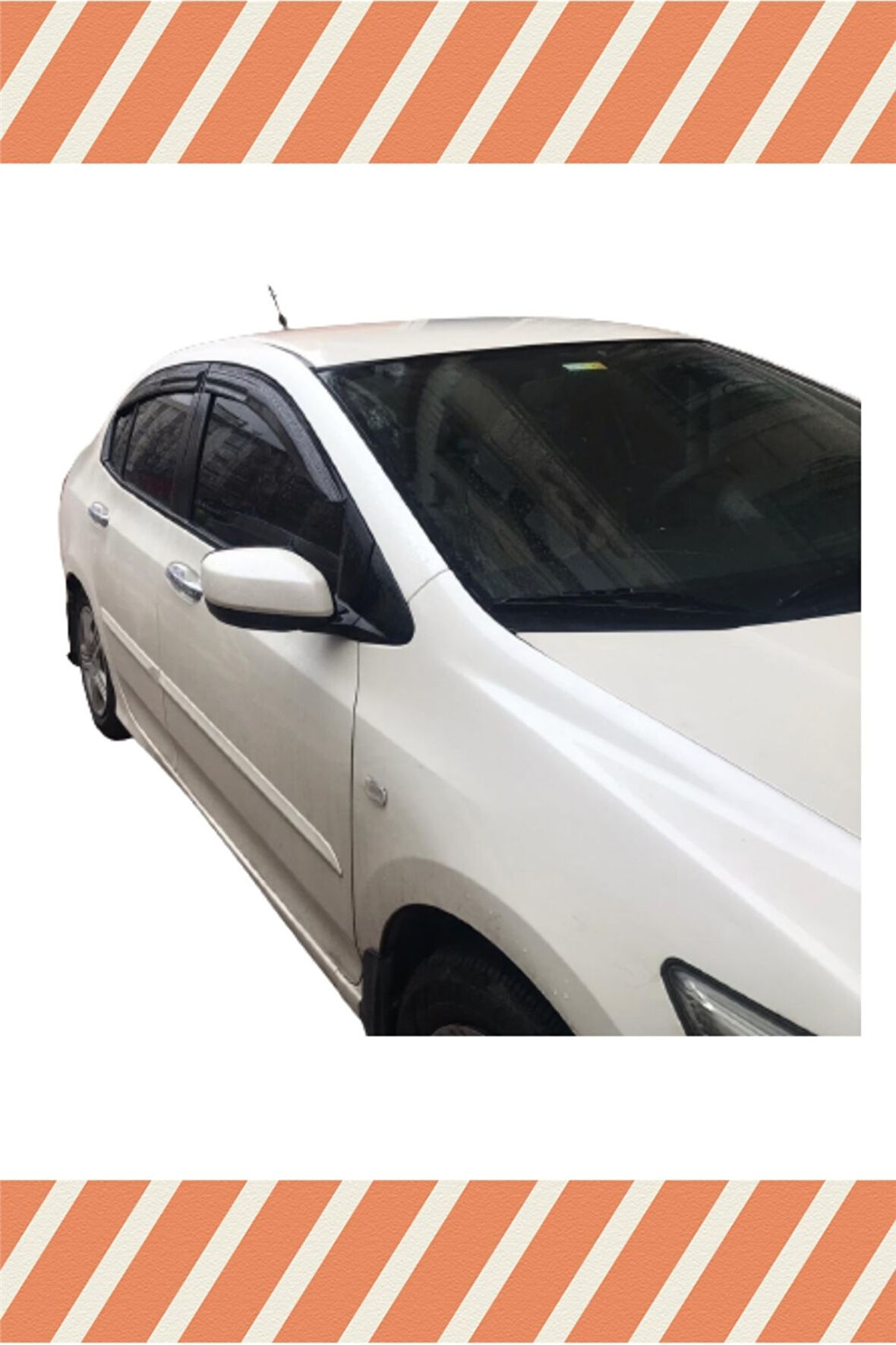 Honda City 2009 -2011 Modellerine Uyumlu Özel 4'Lü Mügen Tip Cam Rüzgarlığı