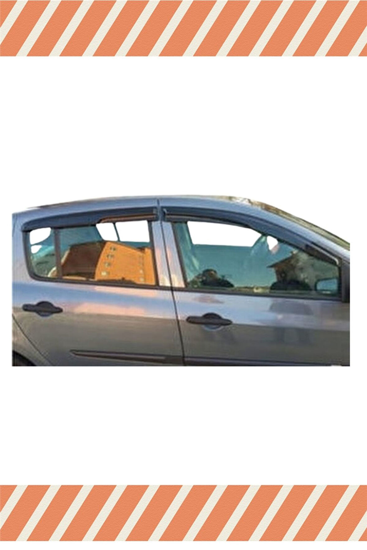 Renault Clio 3 Hb 2006-2012 Modellerine Uyumlu Özel 4'Lü Mügen Tip Cam Rüzgarlığı