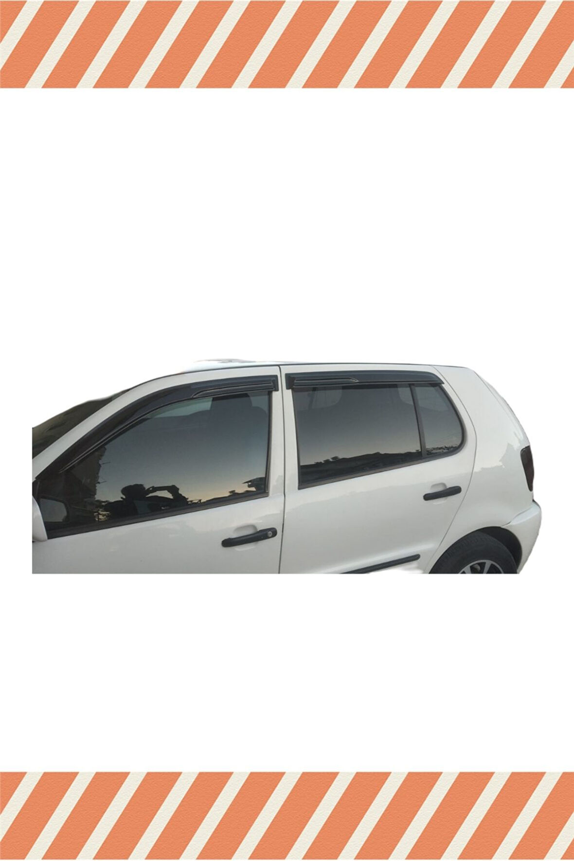 Volkswagen Polo Hb 1994-2001 Modellerine Uyumlu Özel 4'Lü Mügen Tip Cam Rüzgarlığı