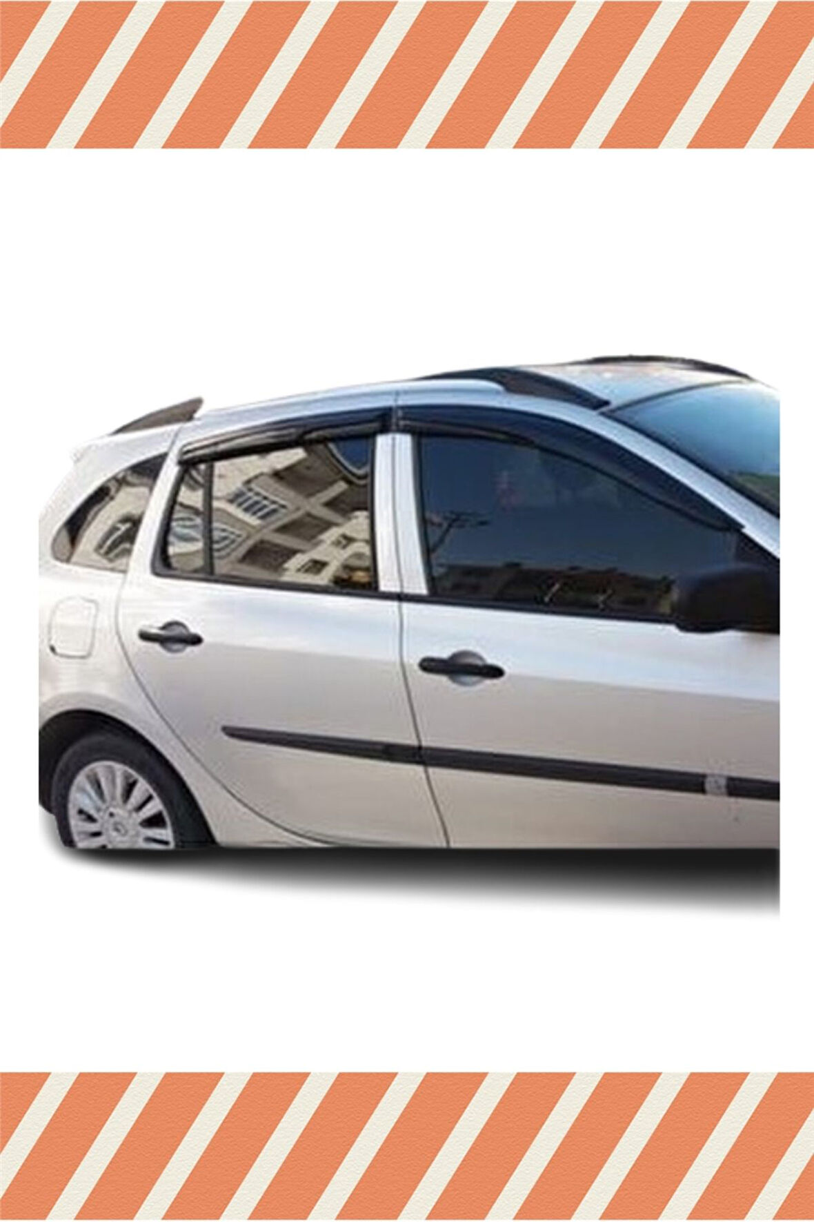 Renault Clio 3 Stw 2006-2012 Modellerine Uyumlu Özel 4'Lü Mügen Tip Cam Rüzgarlığı
