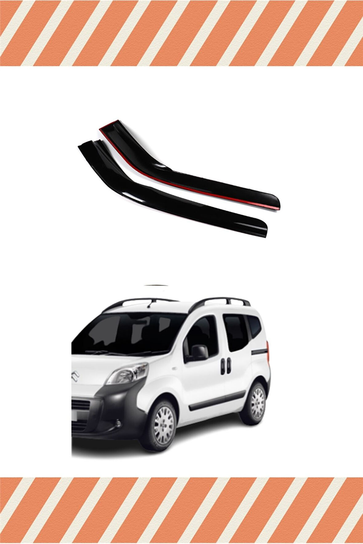 Citroen Nemo Tüm Modellerine Uyumlu Özel 2'Li Mügen Tip Cam Rüzgarlığı