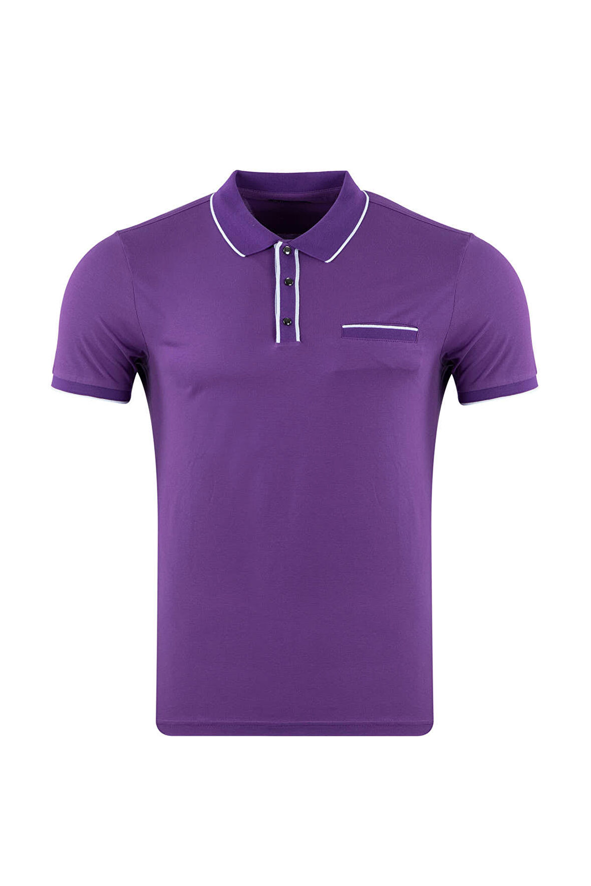 Beyaz Regular Cepli Polo Tişört