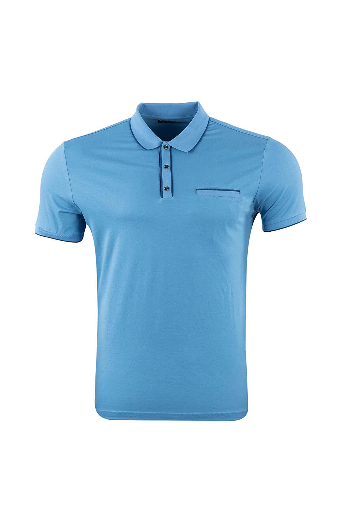 Büyük Beden Regular Fit Cepli Dokulu Polo T-Shirt	