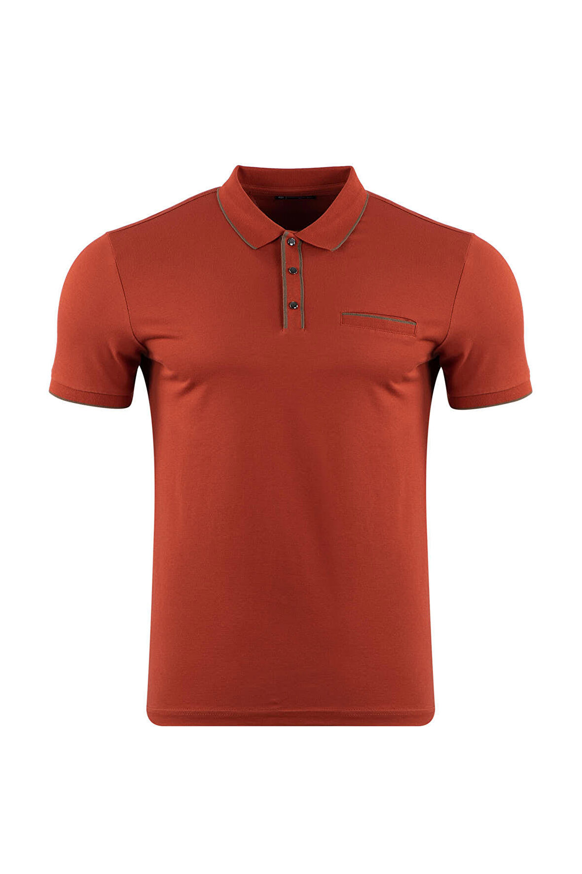 Büyük Beden Regular Fit Cepli Dokulu Polo T-Shirt	