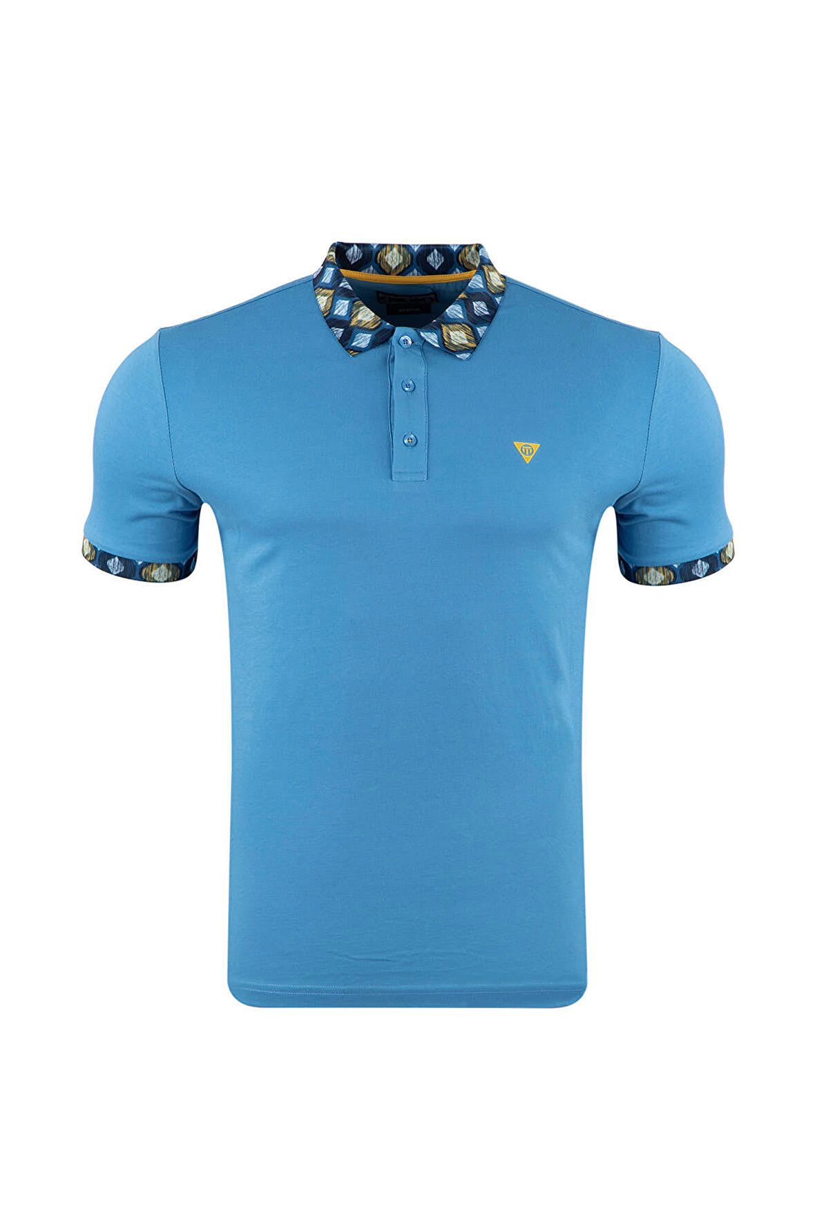 Regular Fit Polo Yaka Baskılı T-Shirt	