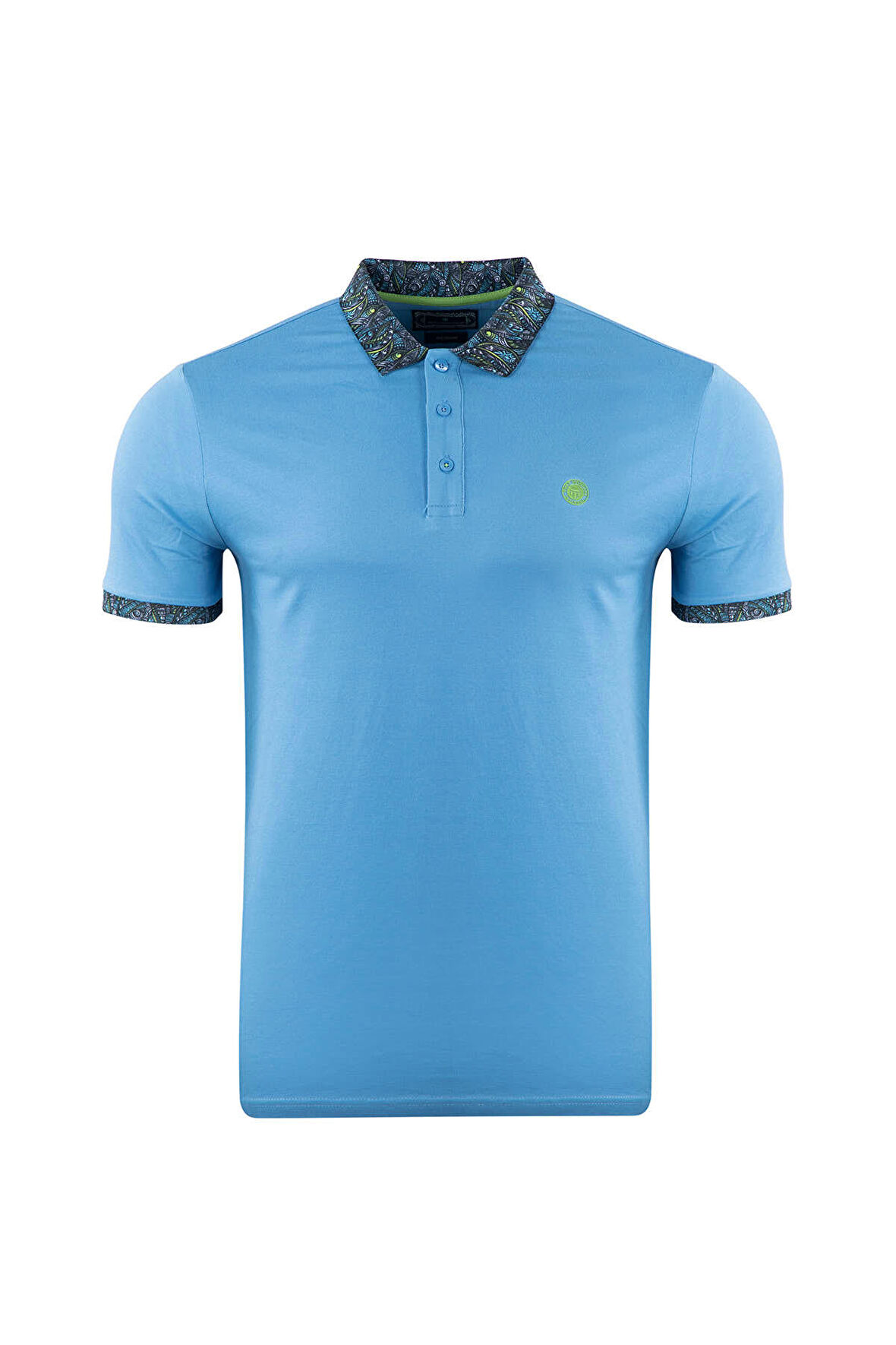 Büyük Beden Regular Dokulu Polo T-Shirt	