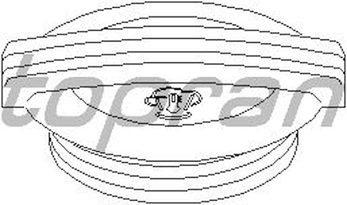 TOPRAN Yedek Su Depo Kapağı (Radyatör Bidon) Golf5-Passat-Caddy-T5-Crafter 97=Jetta-Po