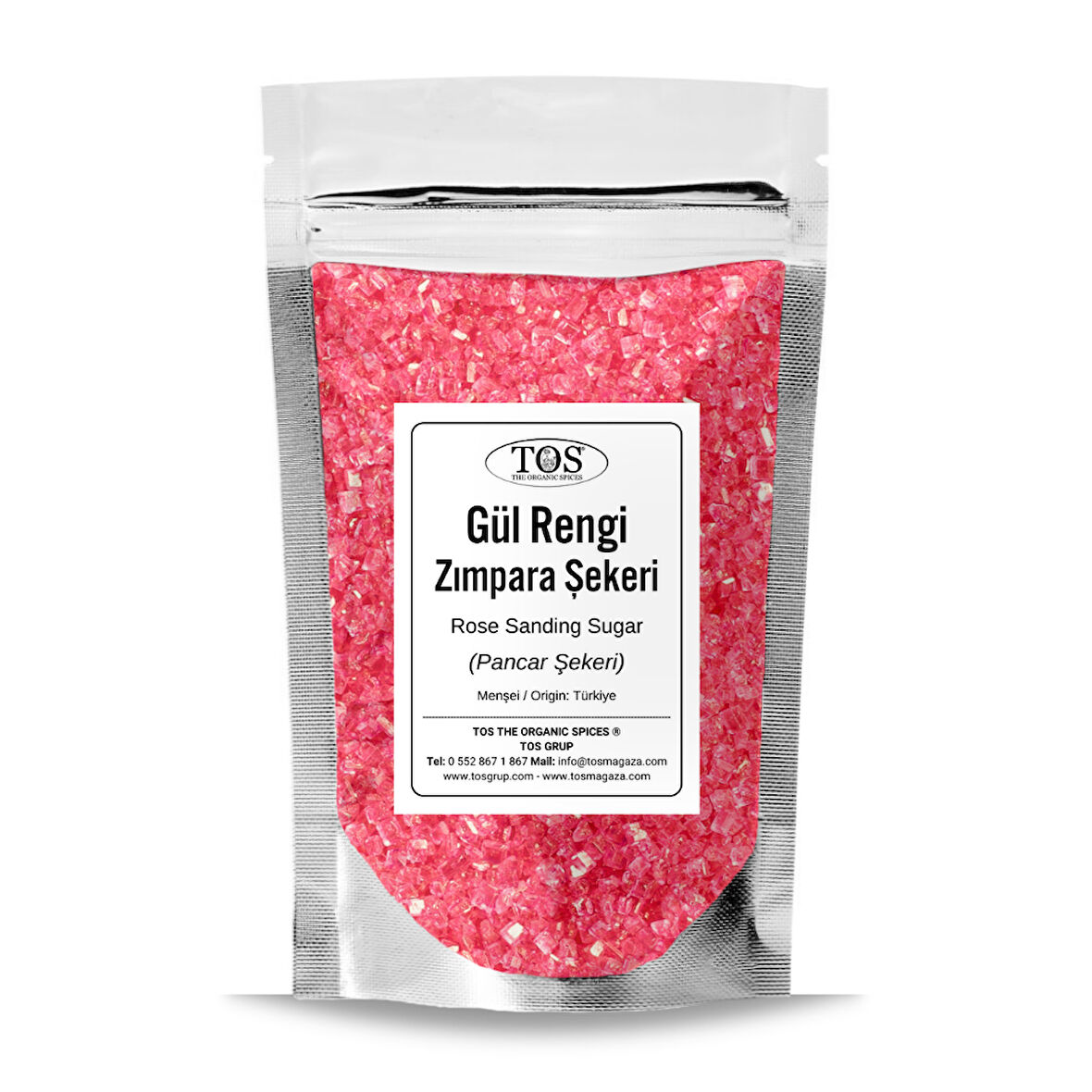 Gül Rengi Zımpara Şekeri 250 gr Rose Sanding Sugar