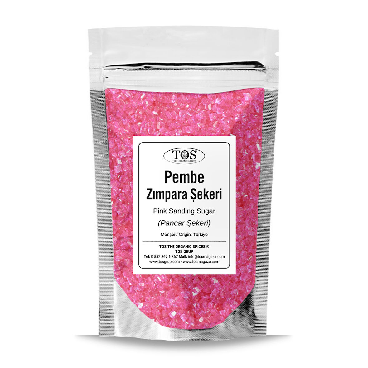 Pembe Zımpara Şekeri 250 gr Pink Sanding Sugar