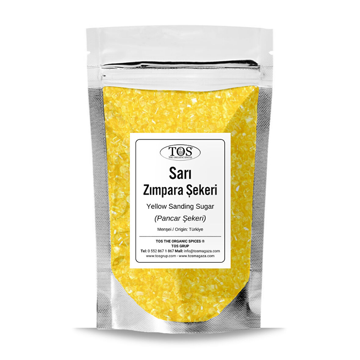 Sarı Zımpara Şekeri 1 kg Yellow Sanding Sugar