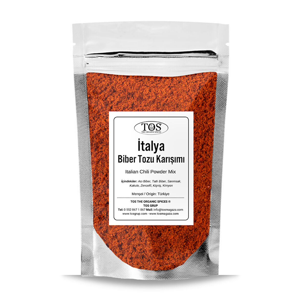 İtalya Biber Tozu Karışımı 100 gr (1. Kalite) Italian Chili Powder Mix