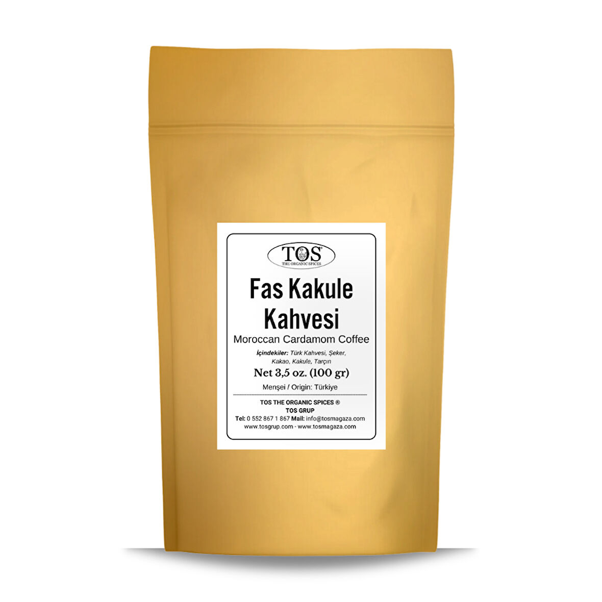 Fas Kakule Baharatlı Kahve 100 gr (1. Kalite) Moroccan Cardamom Spiced Coffee