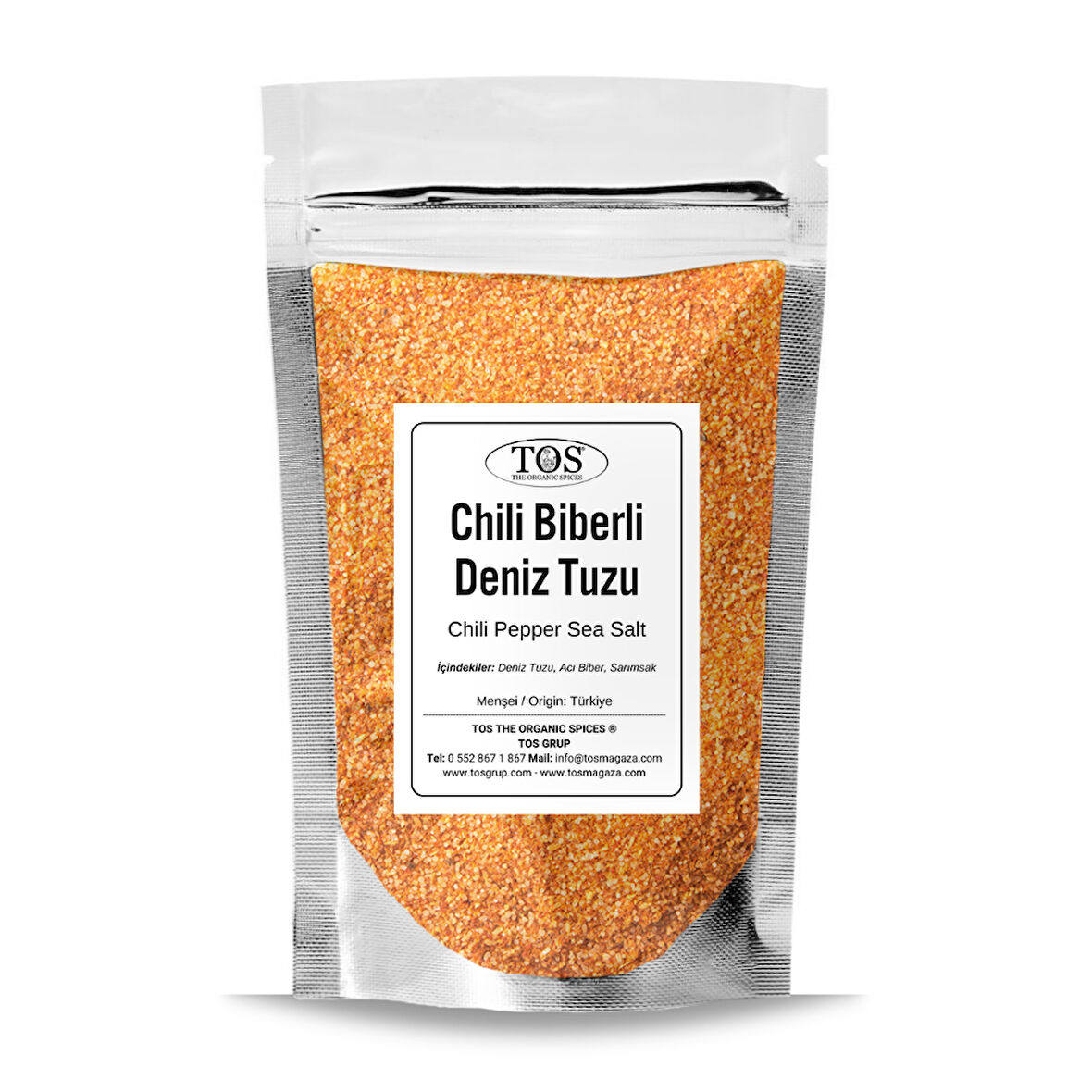 Chili Biberli Deniz Tuzu 2,5 kg (1. Kalite) Chili Pepper Sea Salt