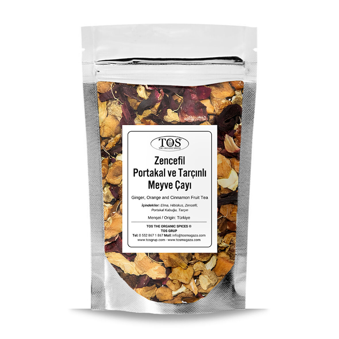 Zencefil Portakal ve Tarçınlı Meyve Çayı  40 gr (1. Kalite)
